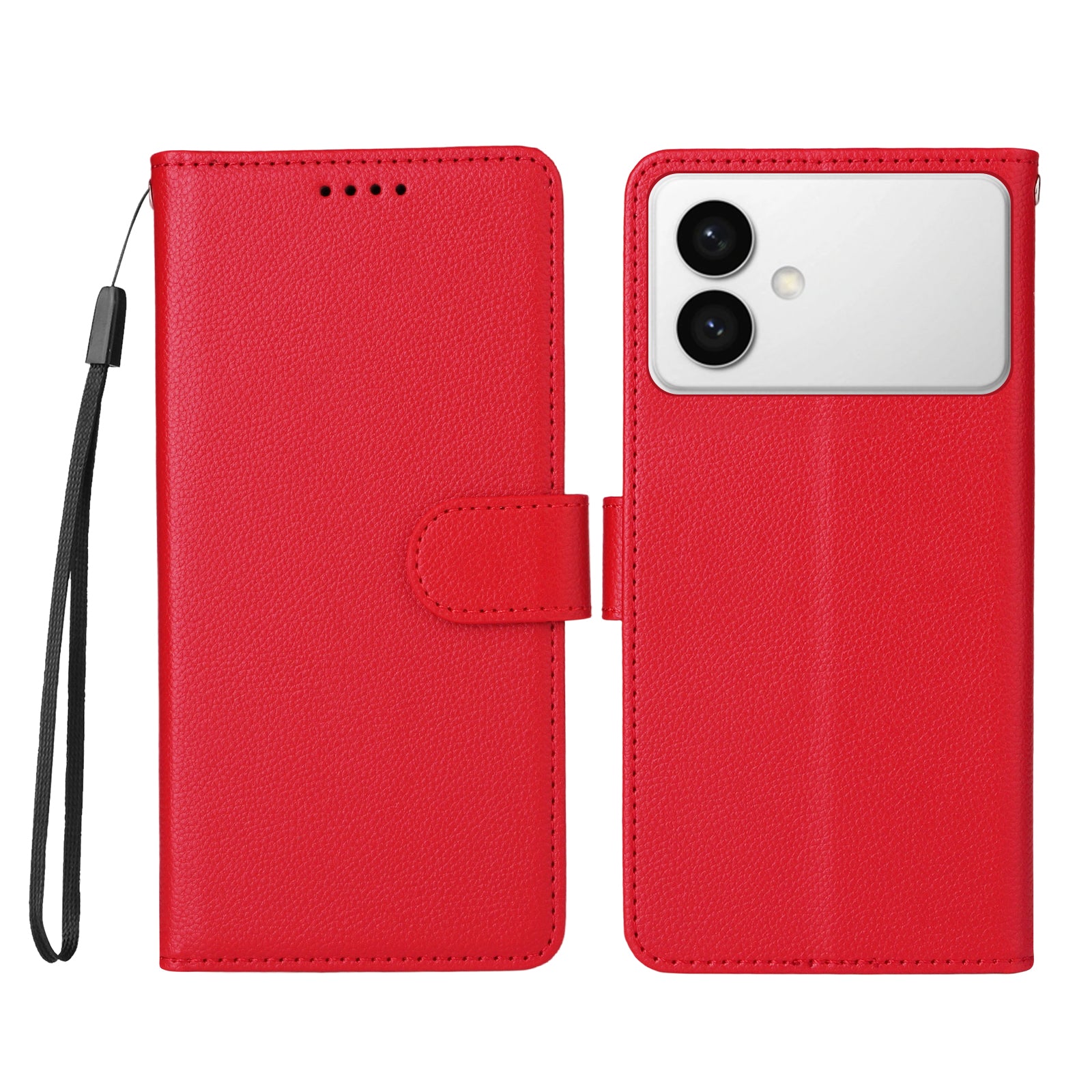 For-Samsung-Galaxy-S26-Edge-Case-RFID-Blocking-3-Card-Slots-PU-Leather-Phone-Cover-with-Wrist-Strap-Red
