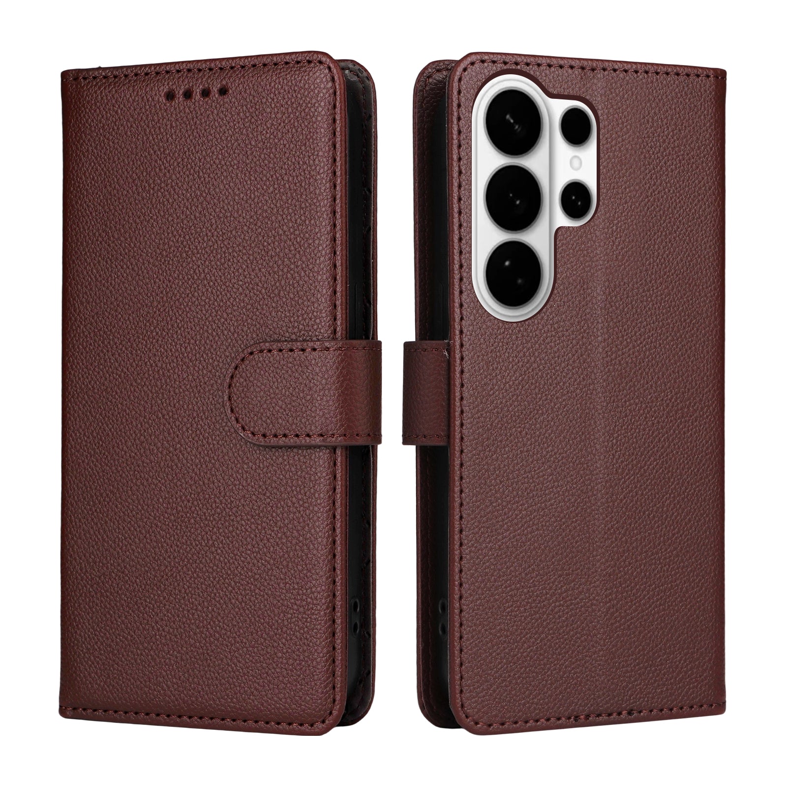 For-Samsung-Galaxy-S26-Ultra-Case-RFID-Blocking-3-Card-Slots-PU-Leather-Phone-Cover-with-Wrist-Strap-Brown