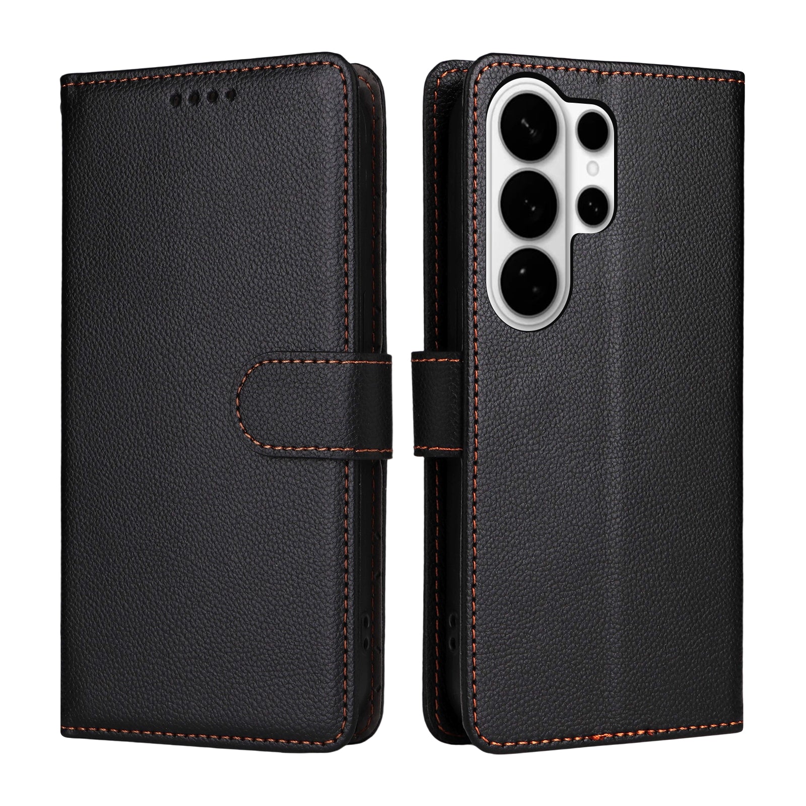 For-Samsung-Galaxy-S26-Ultra-Case-RFID-Blocking-3-Card-Slots-PU-Leather-Phone-Cover-with-Wrist-Strap-Black