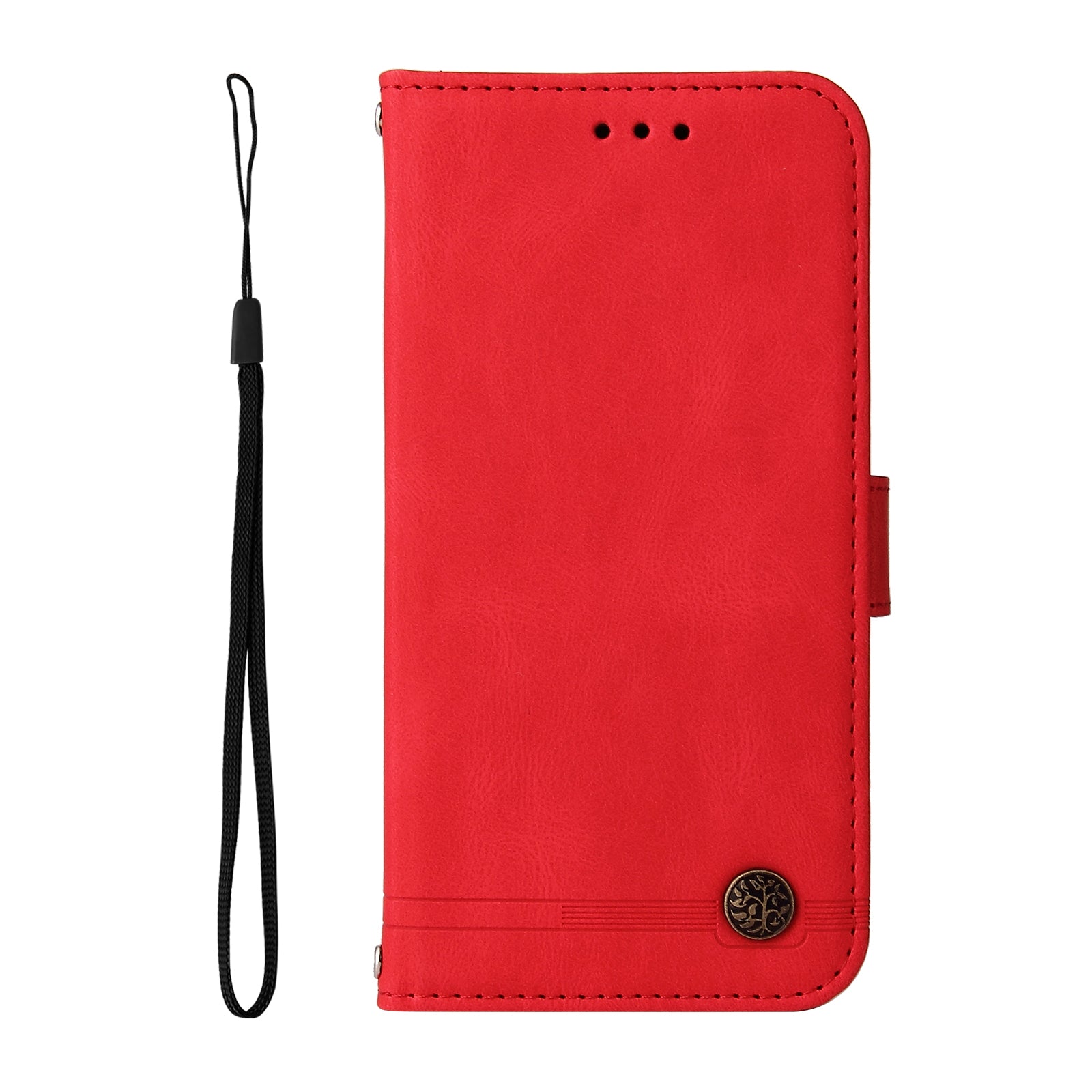 For-Samsung-Galaxy-S26-Ultra-Leather-Wallet-Cases-Skin-Touch-Phone-Cover-Stand-with-Strap-Red