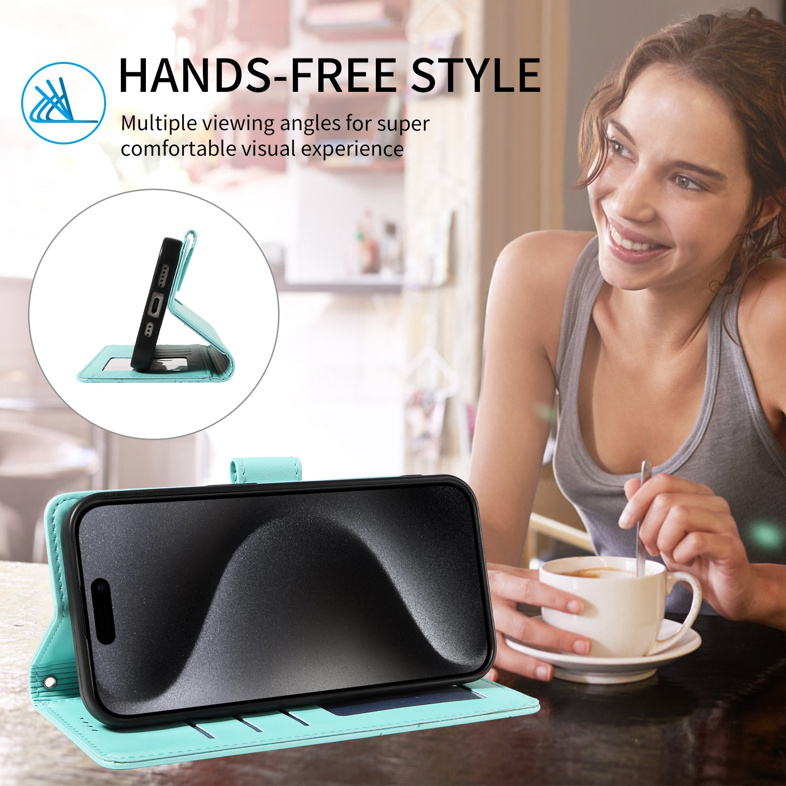 For-Samsung-Galaxy-S26-Edge-Case-RFID-Blocking-Imprinted-Dog-Pattern-PU-Leather-Phone-Cover-with-Wrist-Strap-Green