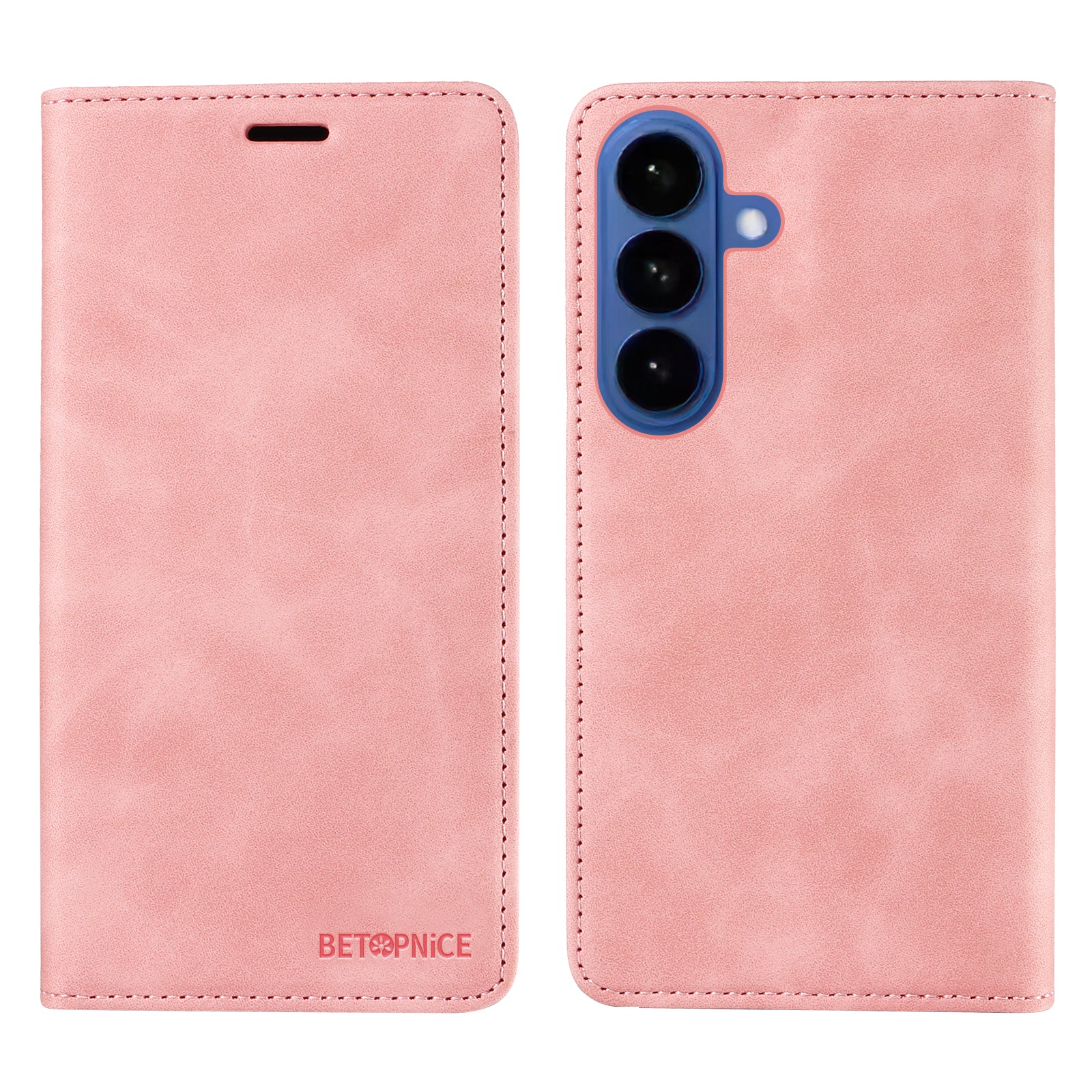 For-Samsung-Galaxy-S26-/-S26-Pro-Case-BETOPNICE-Magnetic-Closure-RFID-Blocking-Wallet-Stand-Leather-Phone-Cover-Pink
