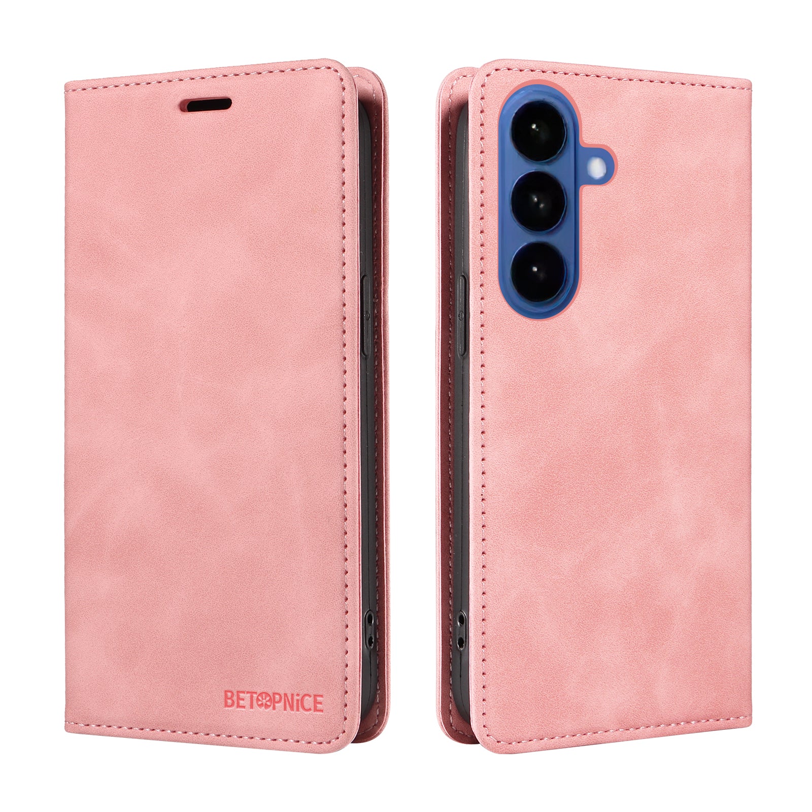 For-Samsung-Galaxy-S26-/-S26-Pro-Case-BETOPNICE-Magnetic-Closure-RFID-Blocking-Wallet-Stand-Leather-Phone-Cover-Pink
