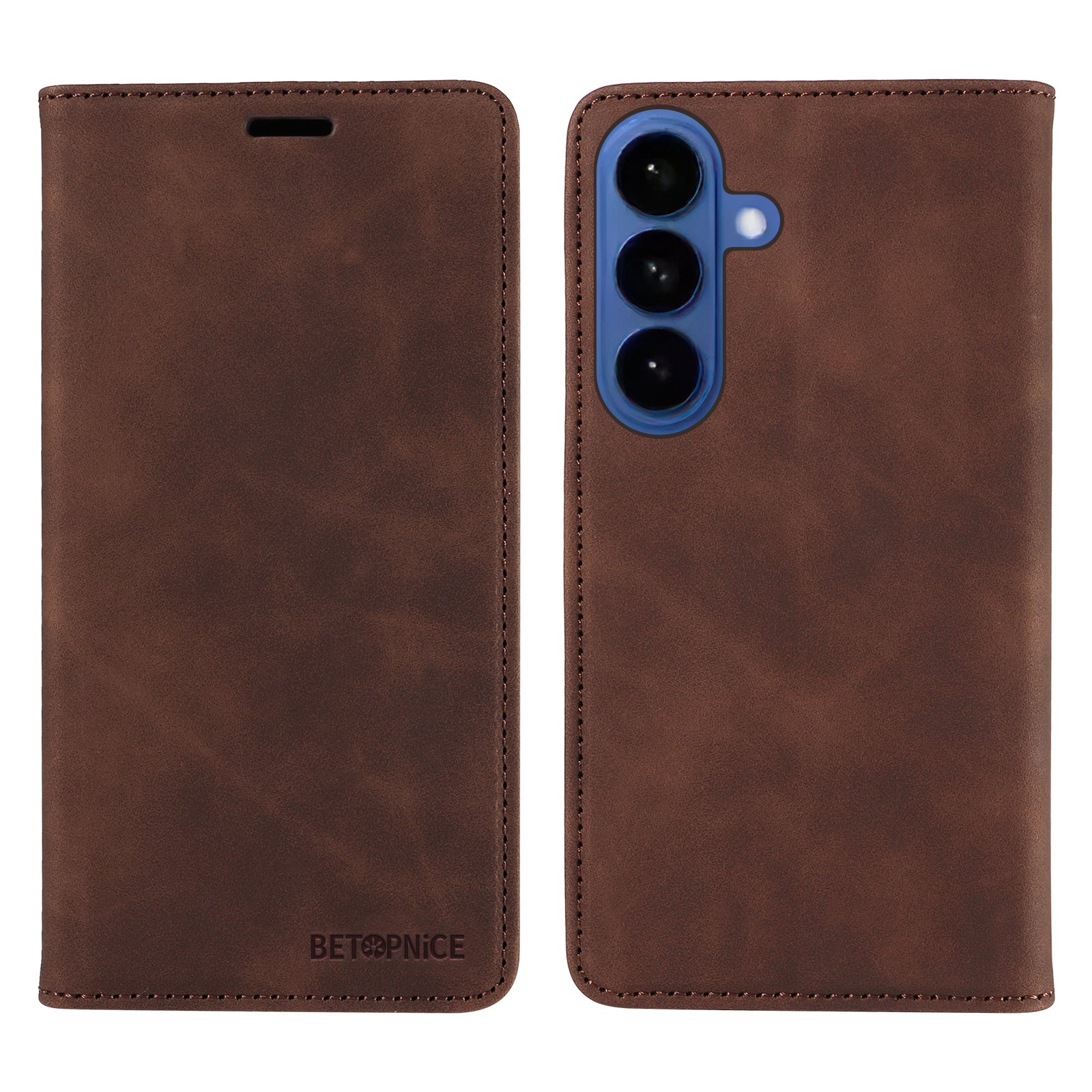 For-Samsung-Galaxy-S26-/-S26-Pro-Case-BETOPNICE-Magnetic-Closure-RFID-Blocking-Wallet-Stand-Leather-Phone-Cover-Brown