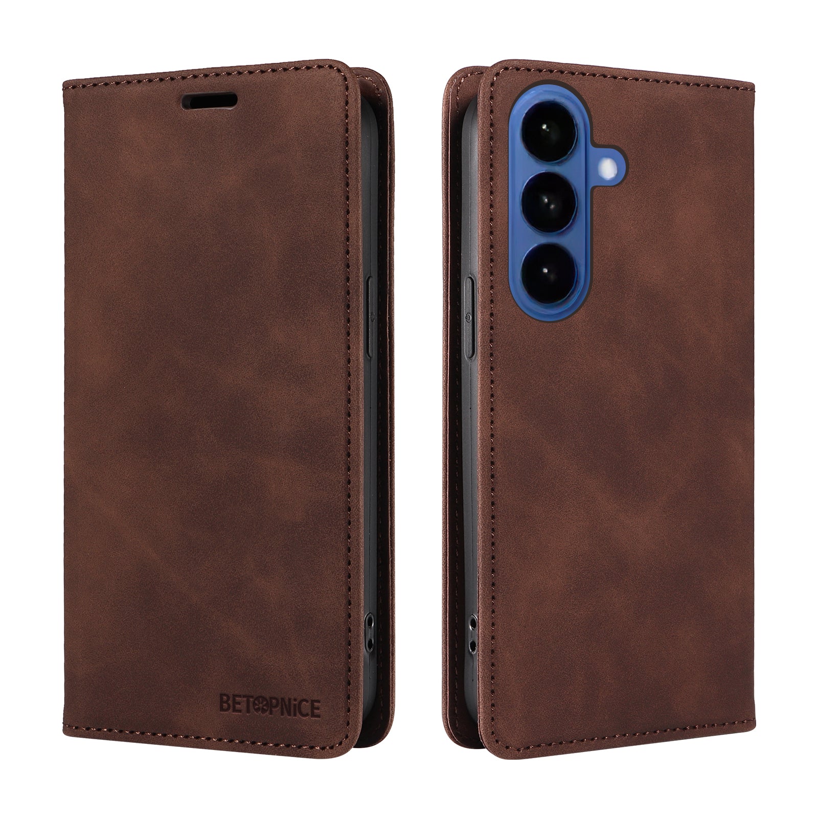 For-Samsung-Galaxy-S26-/-S26-Pro-Case-BETOPNICE-Magnetic-Closure-RFID-Blocking-Wallet-Stand-Leather-Phone-Cover-Brown