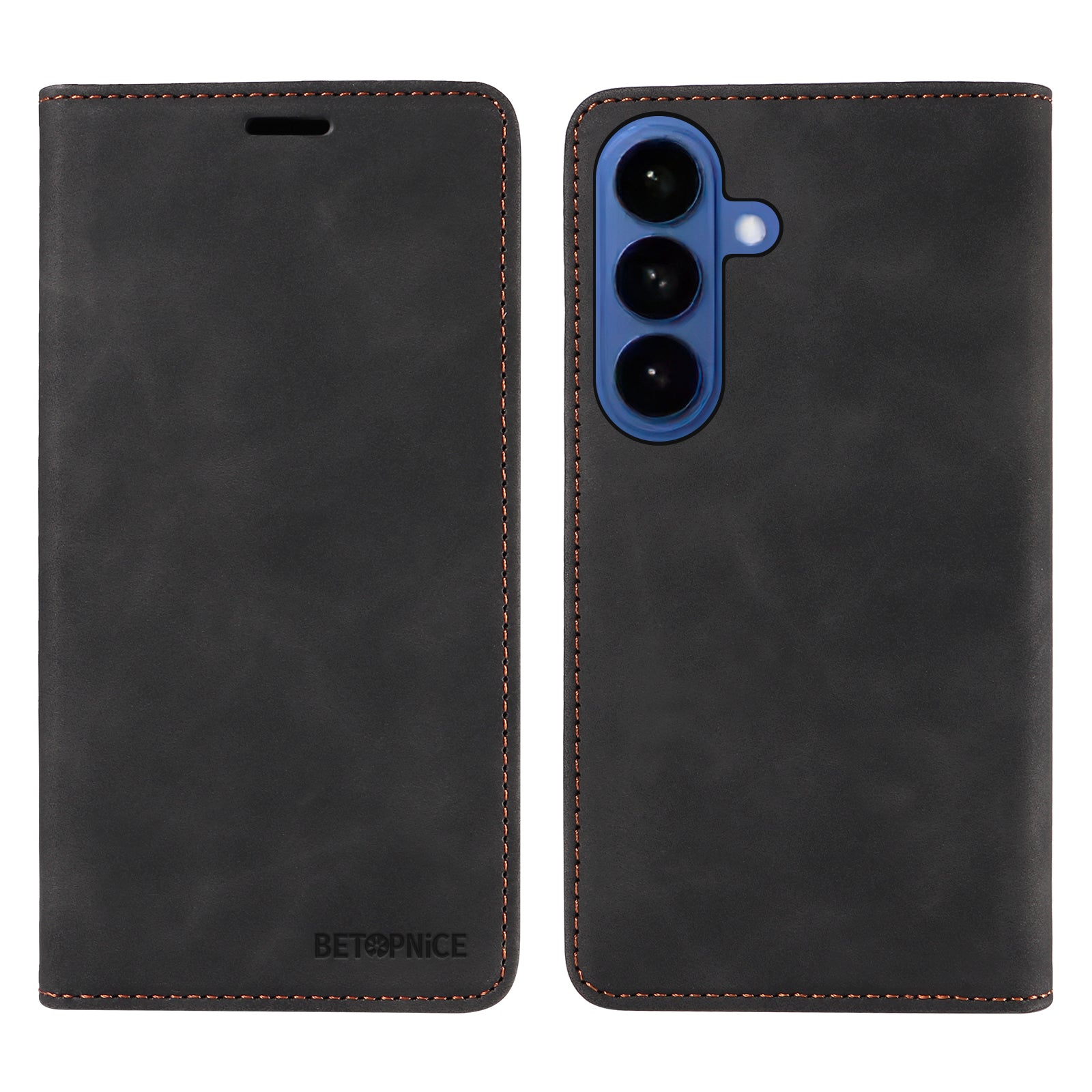 For-Samsung-Galaxy-S26-/-S26-Pro-Case-BETOPNICE-Magnetic-Closure-RFID-Blocking-Wallet-Stand-Leather-Phone-Cover-Black