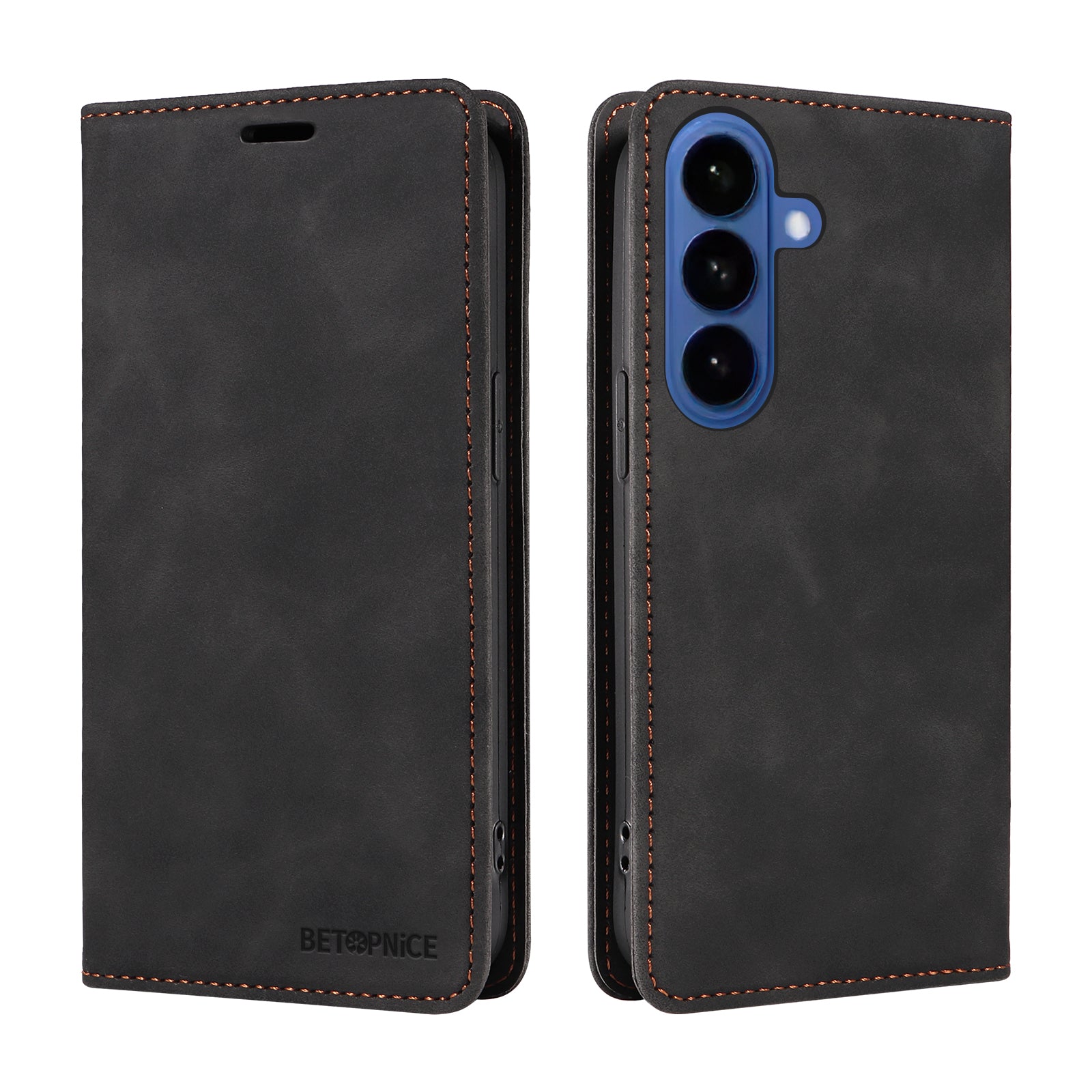 For-Samsung-Galaxy-S26-/-S26-Pro-Case-BETOPNICE-Magnetic-Closure-RFID-Blocking-Wallet-Stand-Leather-Phone-Cover-Black