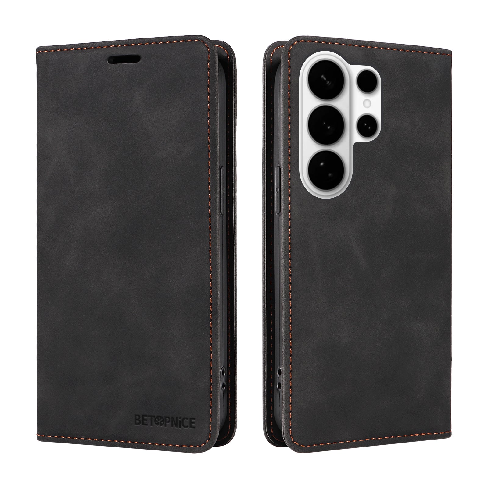 For-Samsung-Galaxy-S26-Ultra-Case-BETOPNICE-Magnetic-Closure-RFID-Blocking-Wallet-Stand-Leather-Phone-Cover-Black