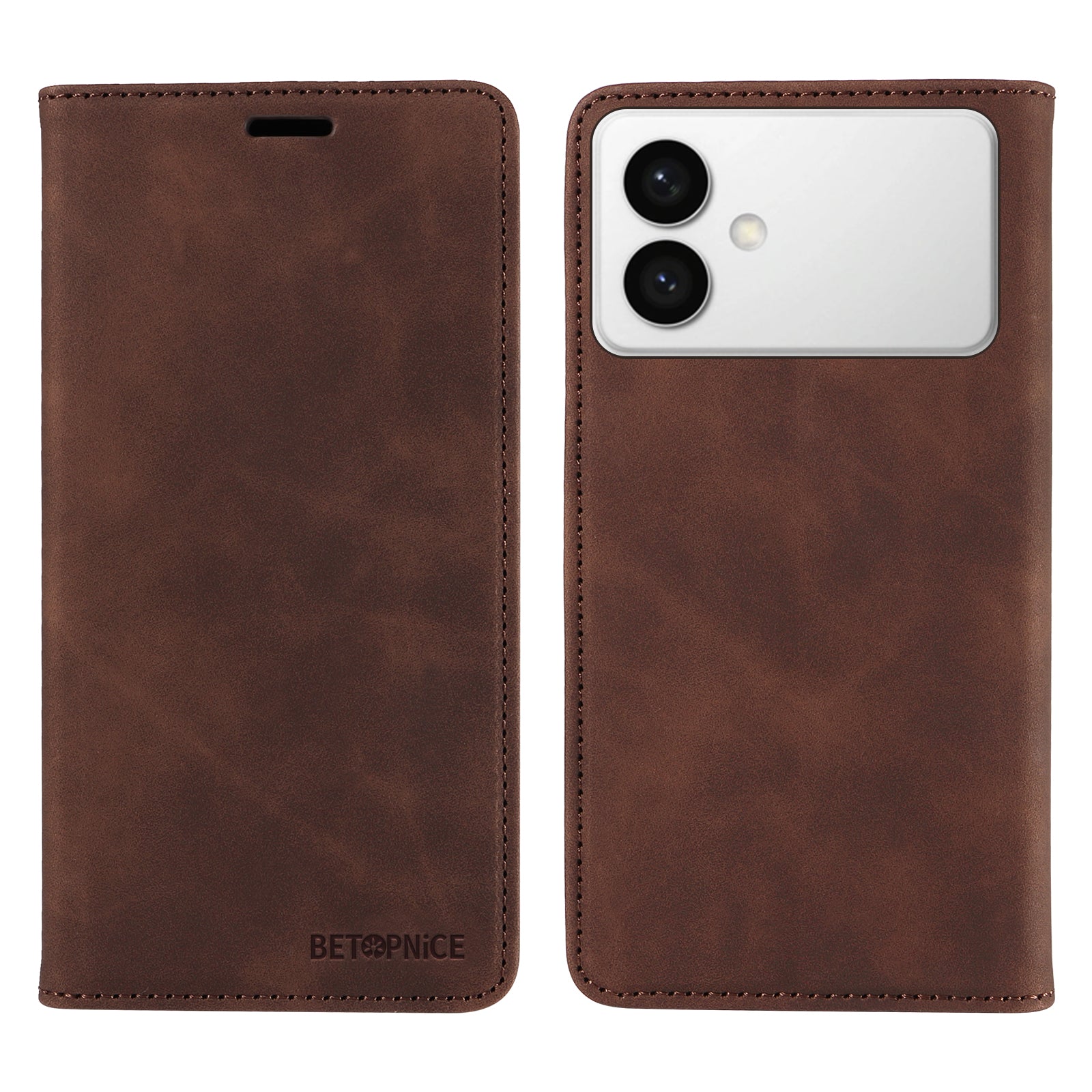 For-Samsung-Galaxy-S26-Edge-Case-BETOPNICE-Magnetic-Closure-RFID-Blocking-Wallet-Stand-Leather-Phone-Cover-Brown