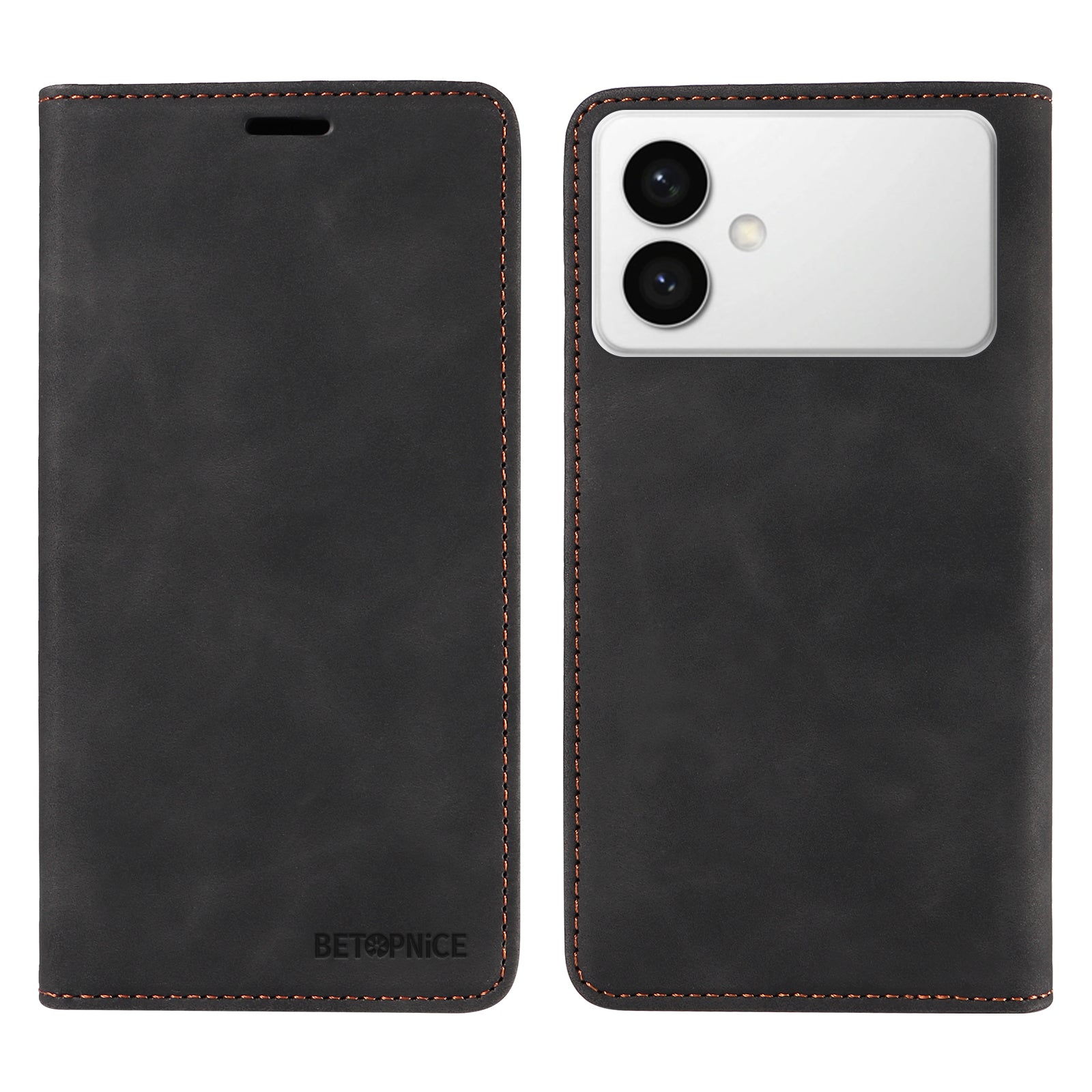 For-Samsung-Galaxy-S26-Edge-Case-BETOPNICE-Magnetic-Closure-RFID-Blocking-Wallet-Stand-Leather-Phone-Cover-Black