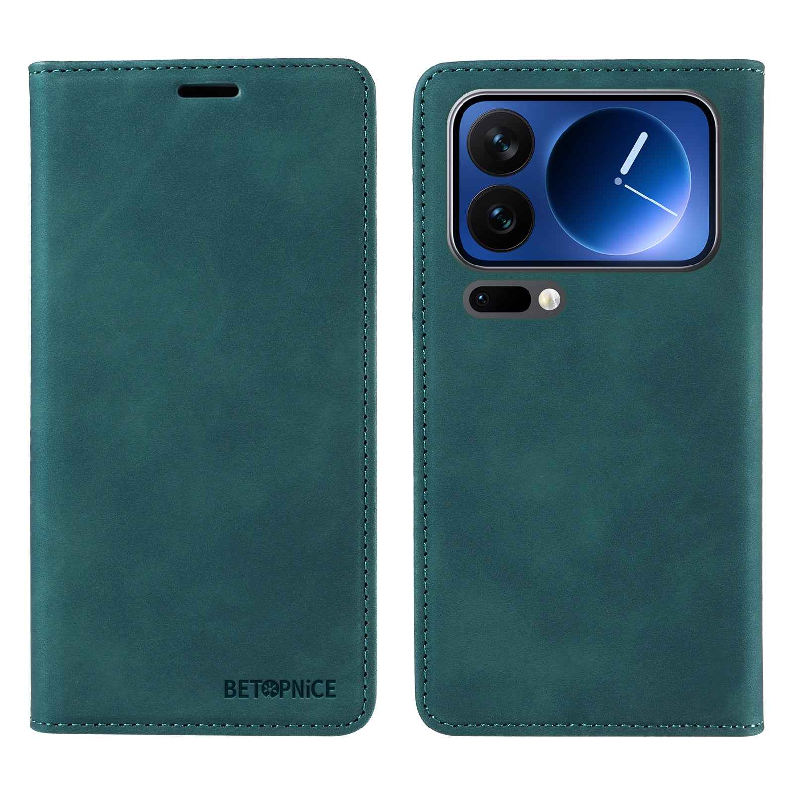 For Xiaomi 17 Pro Case BETOPNICE Magnetic Closure RFID Blocking Wallet Stand Leather Phone Cover - Green