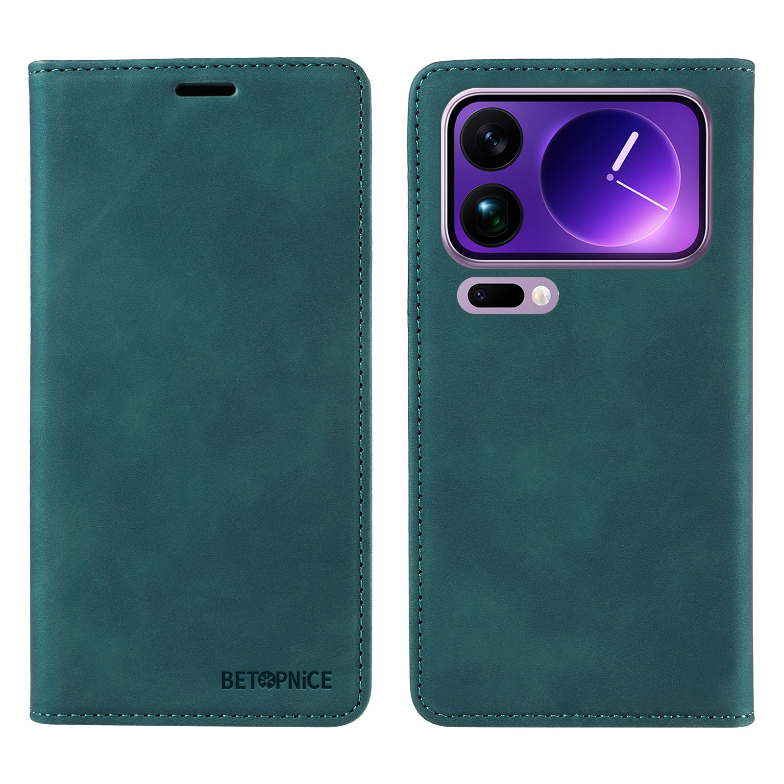 For Xiaomi 17 Pro Max Case BETOPNICE Magnetic Closure RFID Blocking Wallet Stand Leather Phone Cover - Green