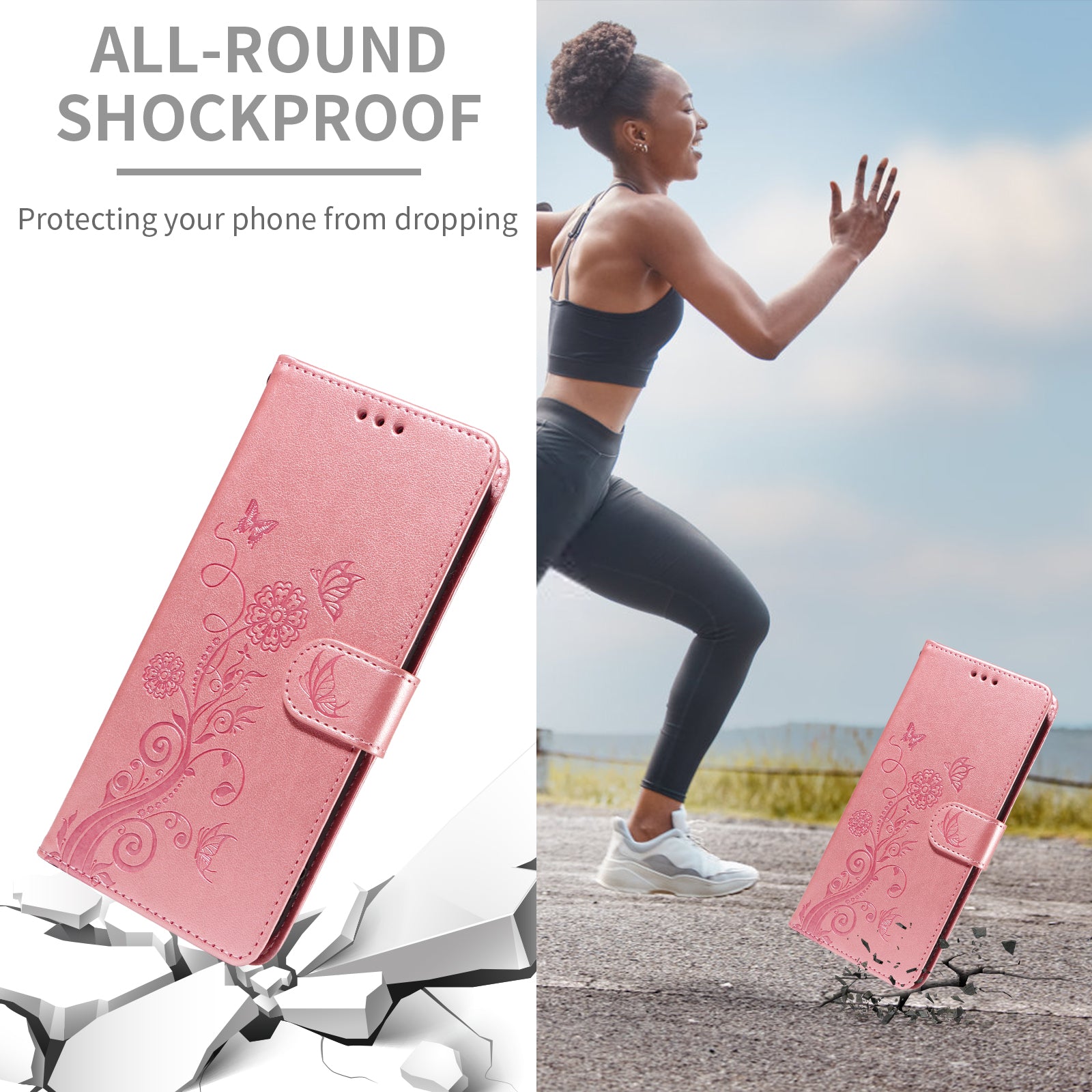 For-Samsung-Galaxy-S26-/-S26-Pro-Leather-Case-Butterfly-Floral-Imprint-Wallet-Stand-Cover-Pink