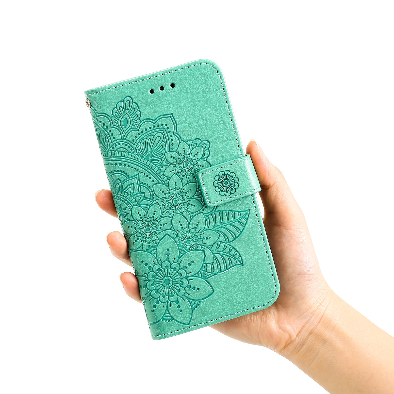 For-Samsung-Galaxy-S26-/-S26-Pro-Case-Floral-Pattern-PU-Leather-Wallet-Stand-Phone-Cover-Green