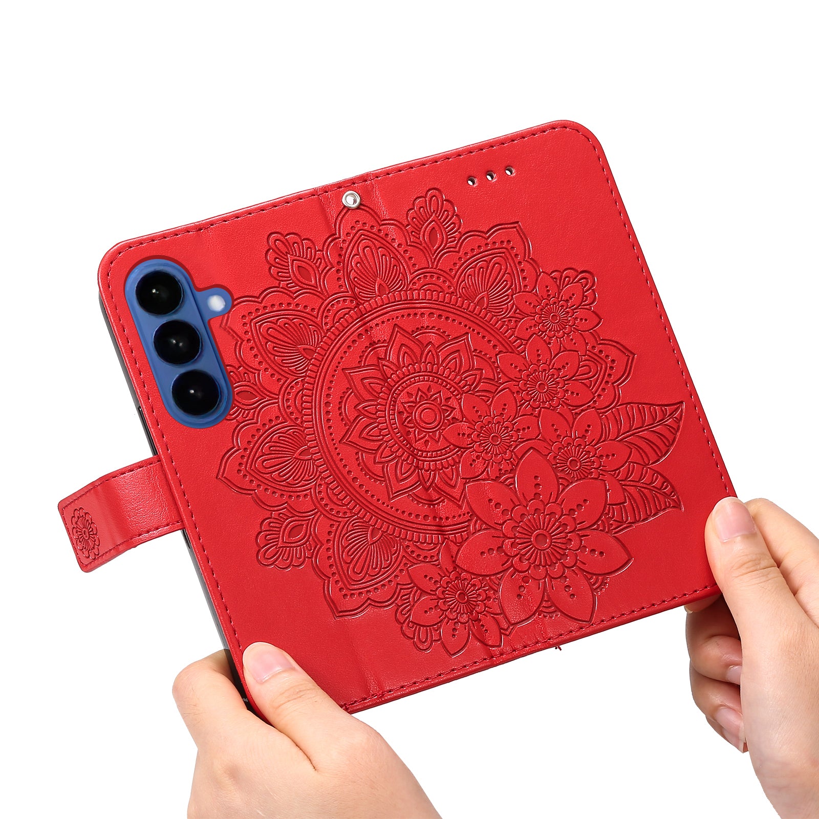 For-Samsung-Galaxy-S26-/-S26-Pro-Case-Floral-Pattern-PU-Leather-Wallet-Stand-Phone-Cover-Red