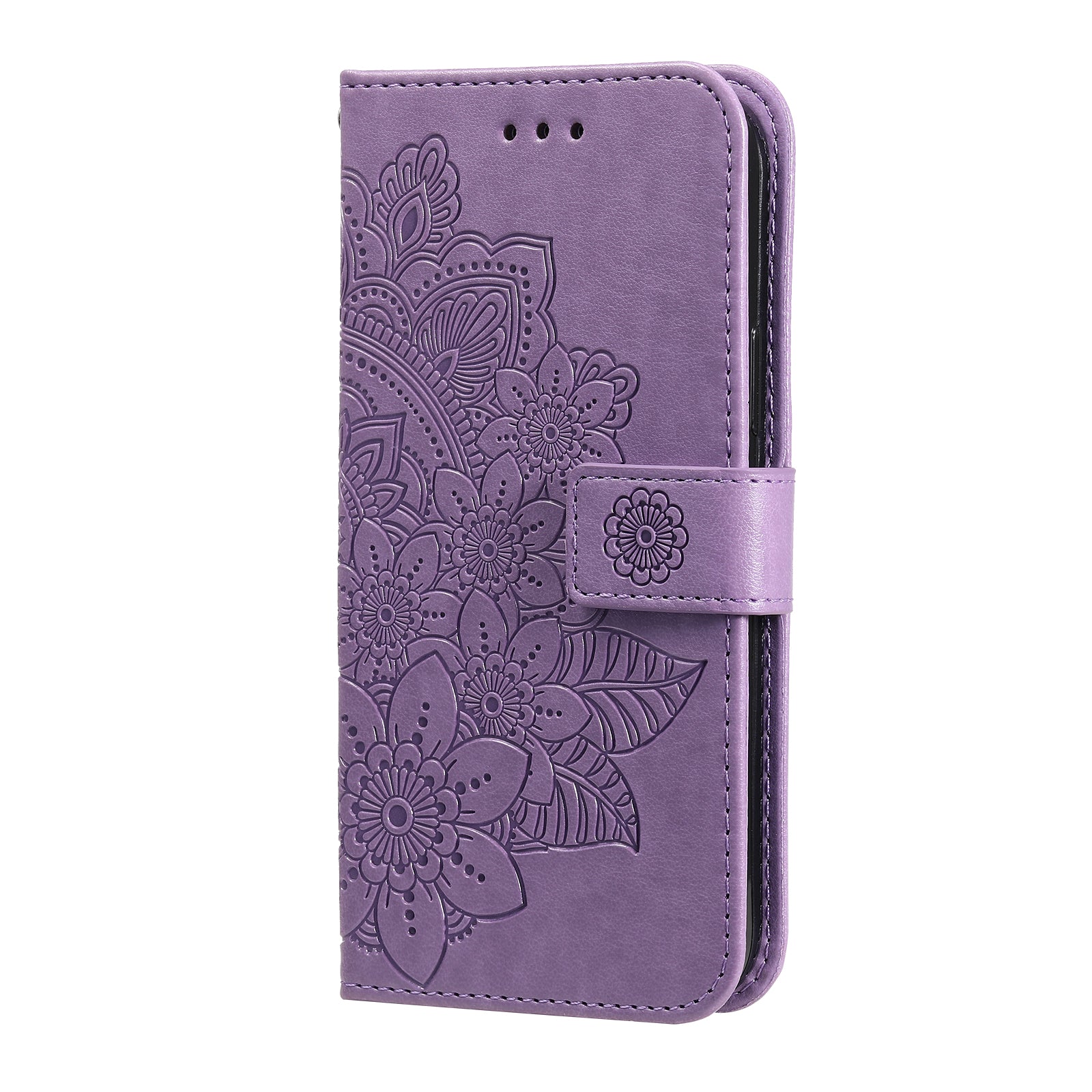 For Xiaomi 17 Pro Max Case Floral Pattern PU Leather Wallet Stand Phone Cover - Purple
