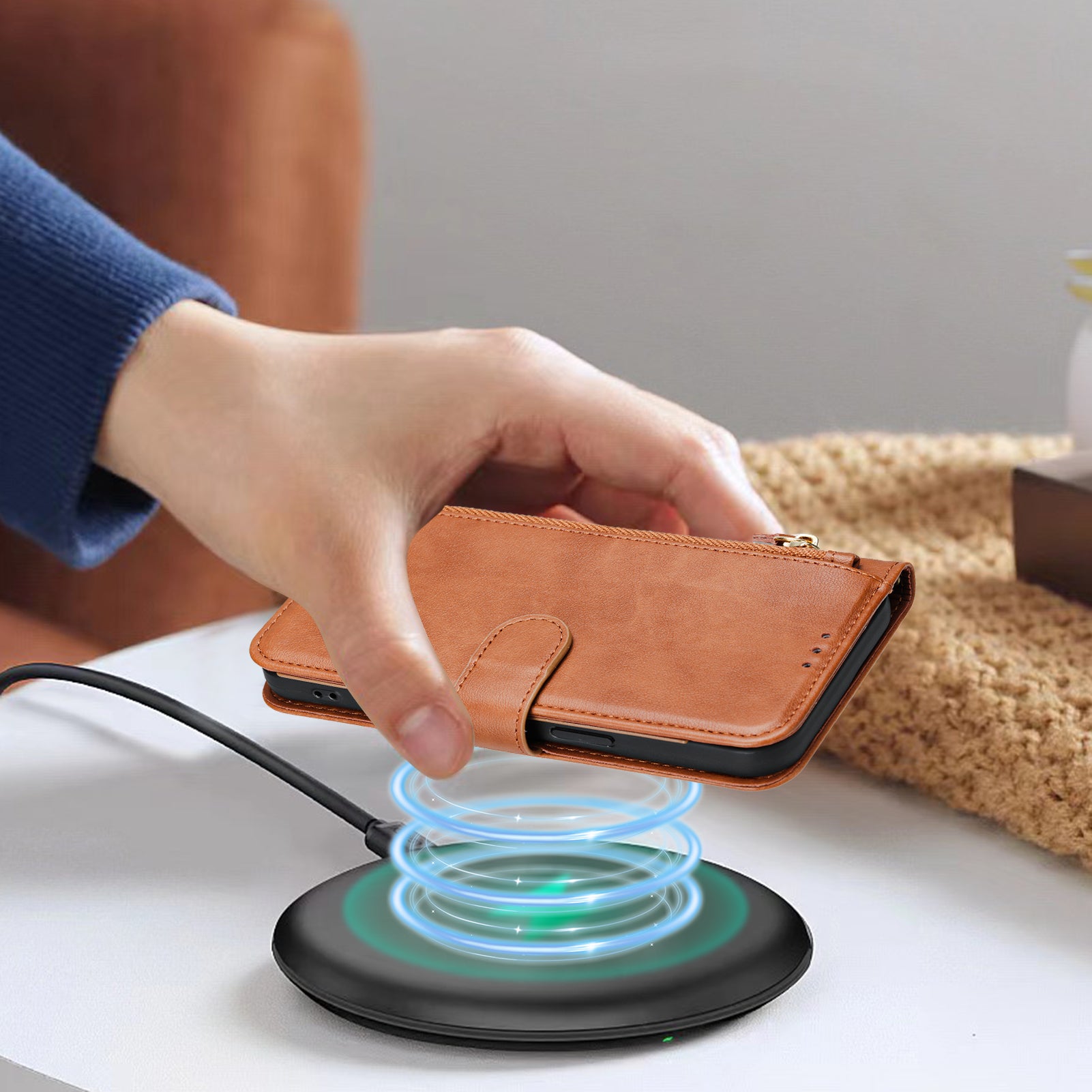 For-Samsung-Galaxy-S26-Ultra-Case-Zipper-Pocket-Multiple-Card-Slots-Leather-Phone-Cover-Brown