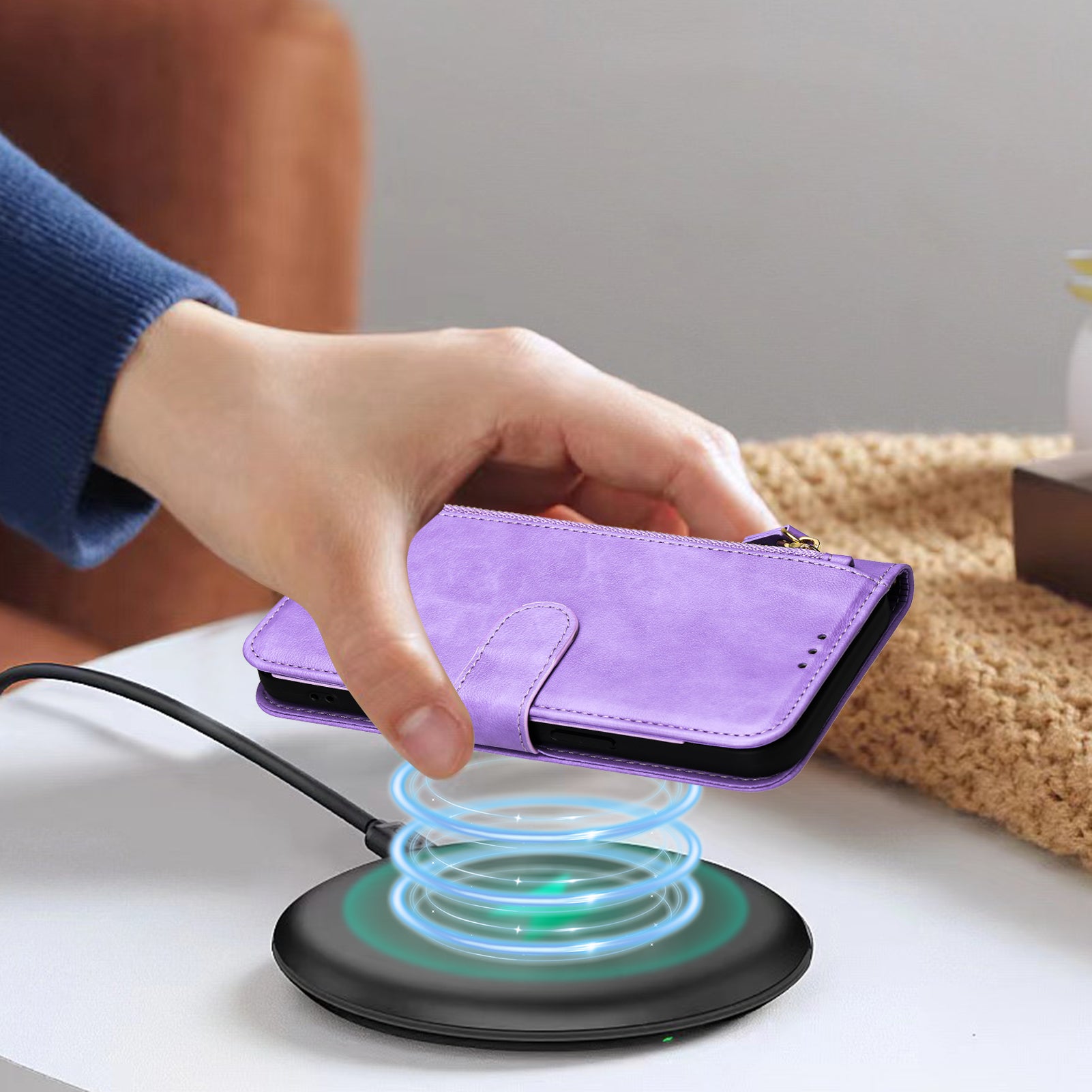 For-Samsung-Galaxy-S26-Ultra-Case-Zipper-Pocket-Multiple-Card-Slots-Leather-Phone-Cover-Purple