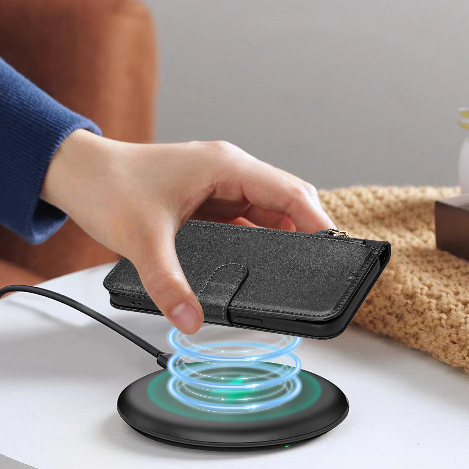 For-Samsung-Galaxy-S26-/-S26-Pro-Case-Zipper-Pocket-Multiple-Card-Slots-Leather-Phone-Cover-Black