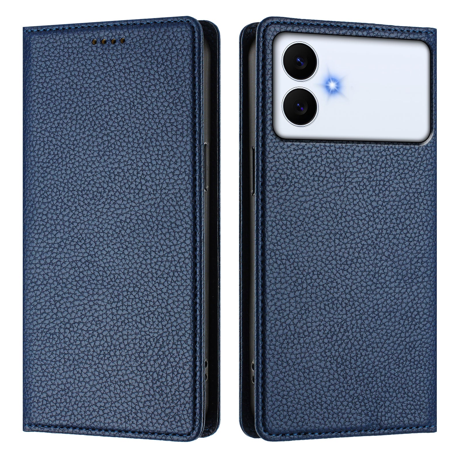 For-Samsung-Galaxy-S26-Edge-Wallet-Case-RFID-Blocking-Litchi-Texture-Leather-Mobile-Cover-Dark-Blue