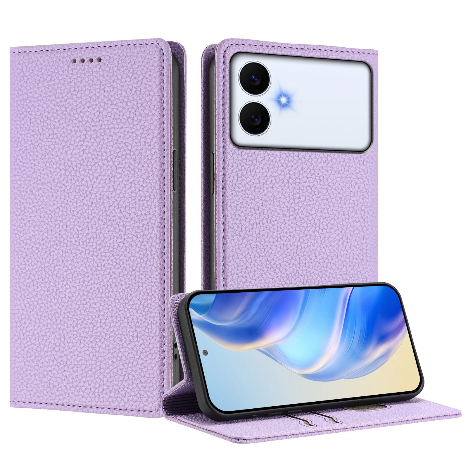 For-Samsung-Galaxy-S26-Edge-Wallet-Case-RFID-Blocking-Litchi-Texture-Leather-Mobile-Cover-Light-Purple
