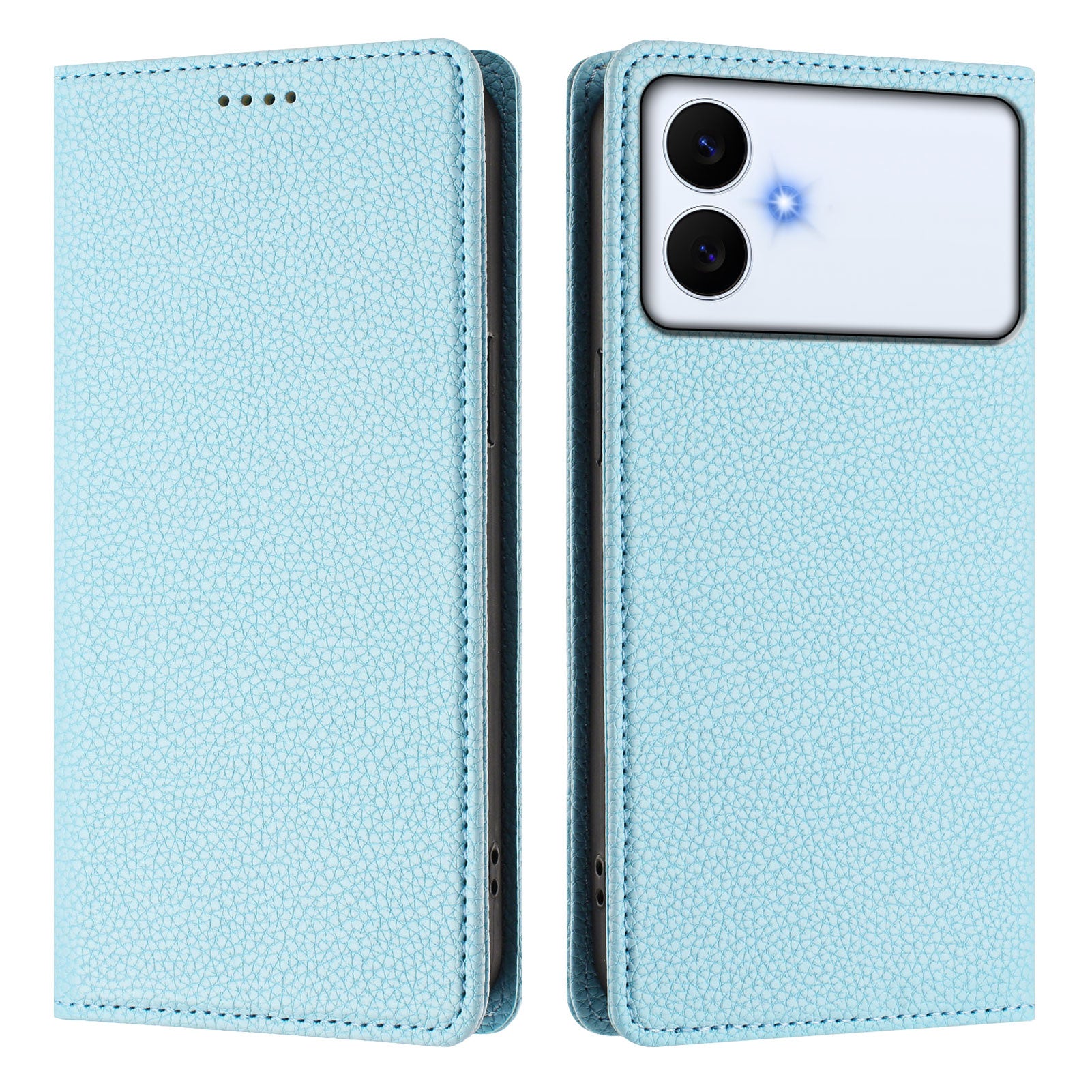 For-Samsung-Galaxy-S26-Edge-Wallet-Case-RFID-Blocking-Litchi-Texture-Leather-Mobile-Cover-Baby-Blue