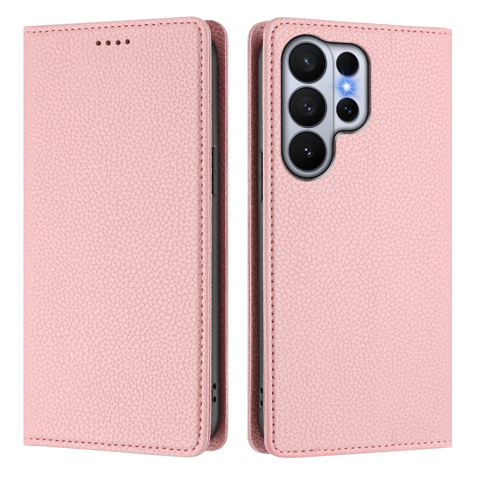 For-Samsung-Galaxy-S26-Ultra-Wallet-Case-RFID-Blocking-Litchi-Texture-Leather-Mobile-Cover-Pink