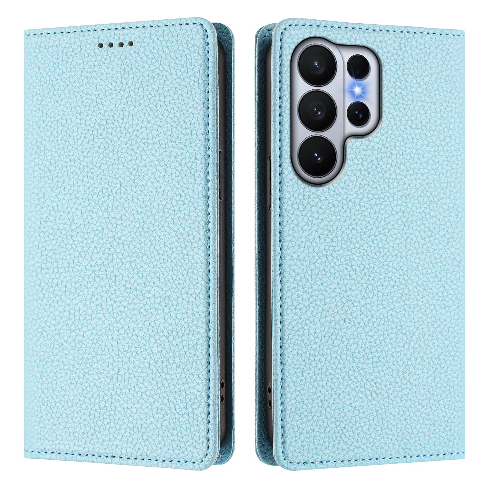 For-Samsung-Galaxy-S26-Ultra-Wallet-Case-RFID-Blocking-Litchi-Texture-Leather-Mobile-Cover-Baby-Blue