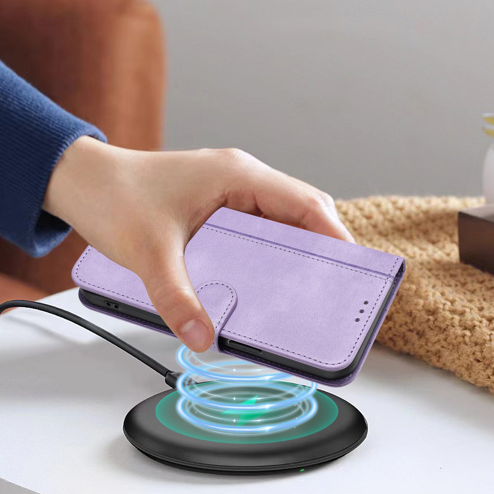 For-Samsung-Galaxy-S26-/-S26-Pro-Cases-Wallet-Stand-Retro-Texture-Leather-Phone-Cover-with-Lanyard-Light-Purple