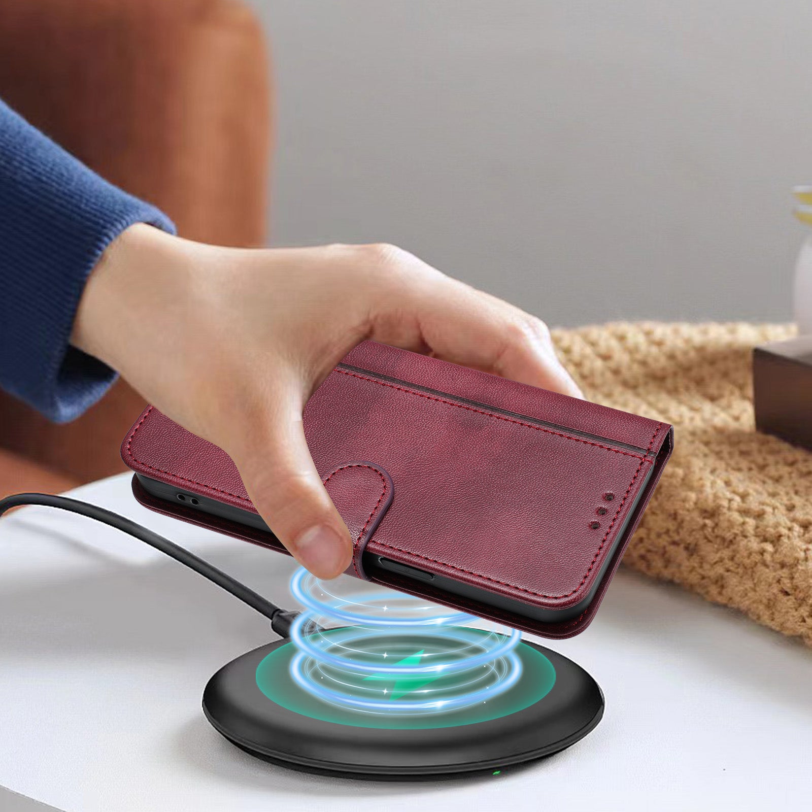 For-Samsung-Galaxy-S26-Edge-Cases-Wallet-Stand-Retro-Texture-Leather-Phone-Cover-with-Lanyard-Wine-Red