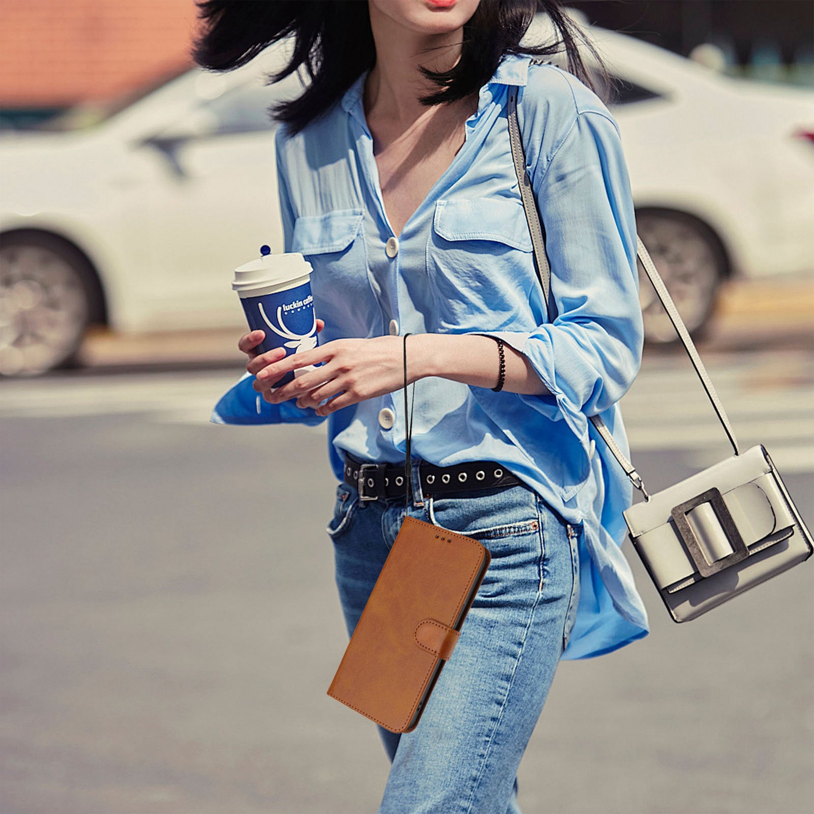 For-Samsung-Galaxy-S26-/-S26-Pro-Wallet-Case-RFID-Blocking-Calf-Texture-Leather-Stand-Phone-Cover-with-Strap-Brown