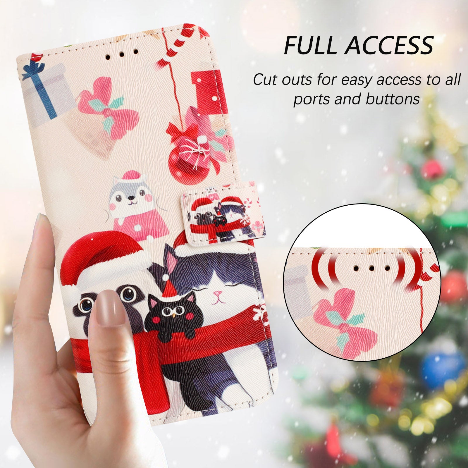 For-Samsung-Galaxy-S26-Edge-Wallet-Case-Christmas-Pattern-Printing-Leather-Phone-Cover-with-Lanyard-Christmas-Animals