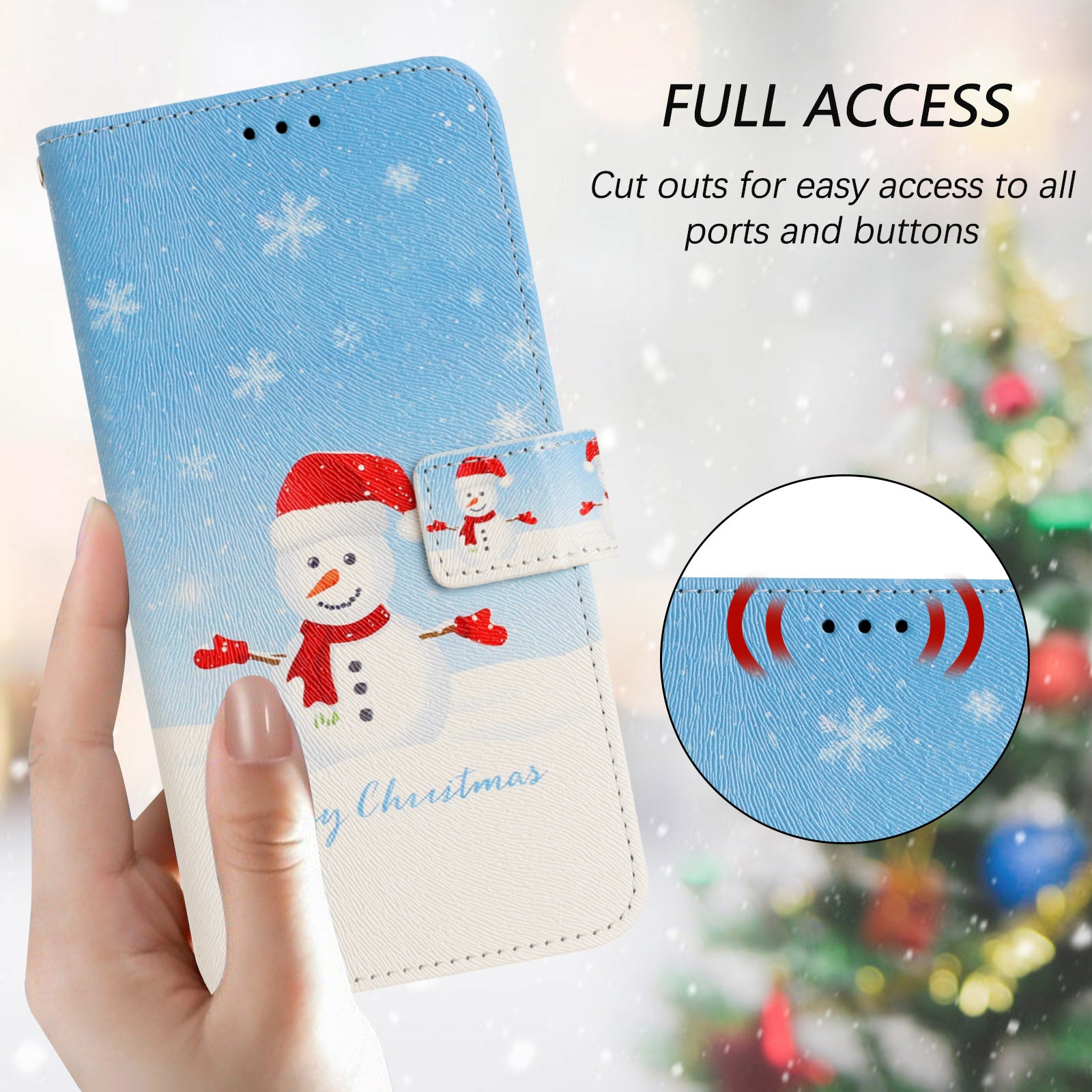 For-Samsung-Galaxy-S26-Edge-Wallet-Case-Christmas-Pattern-Printing-Leather-Phone-Cover-with-Lanyard-Snowflake-Snowman