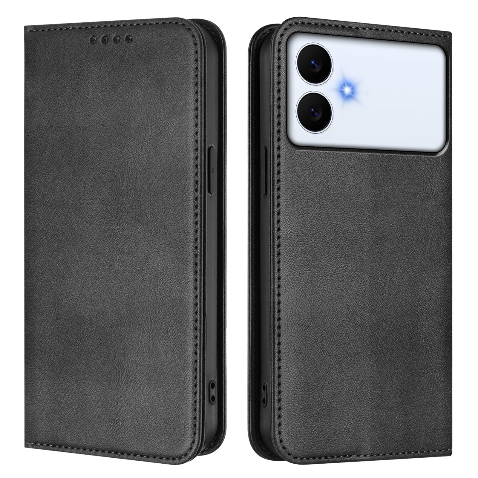 For-Samsung-Galaxy-S26-Edge-Wallet-Cases-Retro-Texture-RFID-Blocking-Leather-Phone-Cover-Black