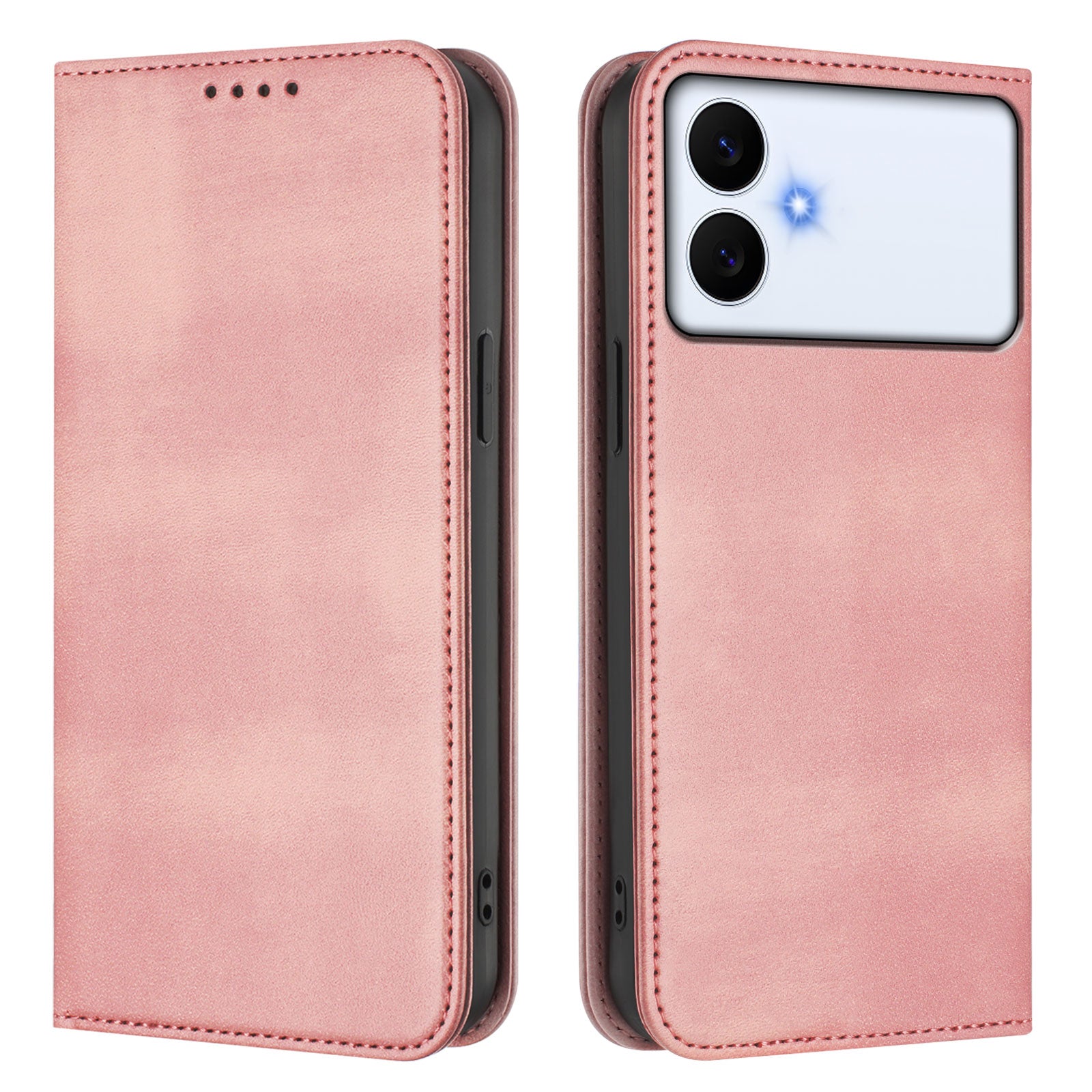 For-Samsung-Galaxy-S26-Edge-Wallet-Cases-Retro-Texture-RFID-Blocking-Leather-Phone-Cover-Pink