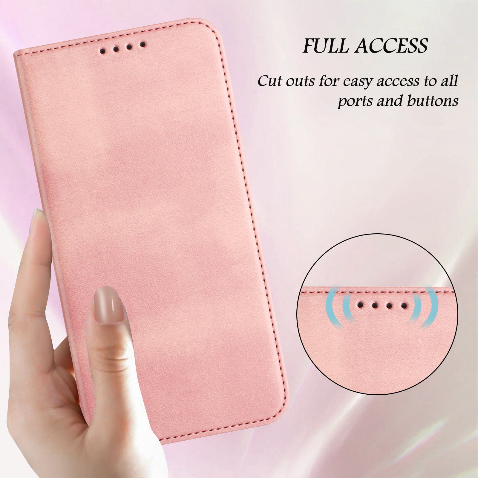 For-Samsung-Galaxy-S26-Edge-Wallet-Cases-Retro-Texture-RFID-Blocking-Leather-Phone-Cover-Pink
