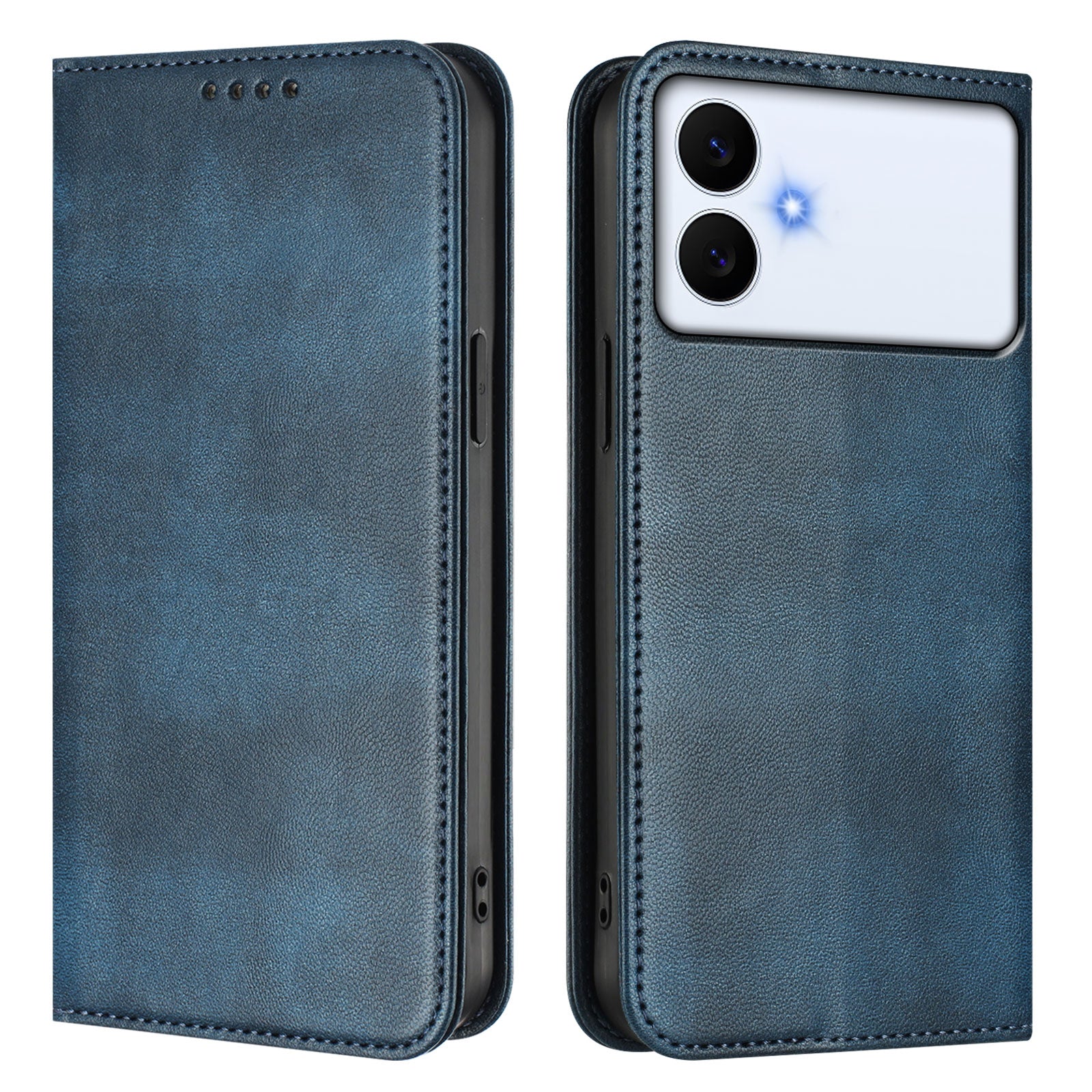 For-Samsung-Galaxy-S26-Edge-Wallet-Cases-Retro-Texture-RFID-Blocking-Leather-Phone-Cover-Blue