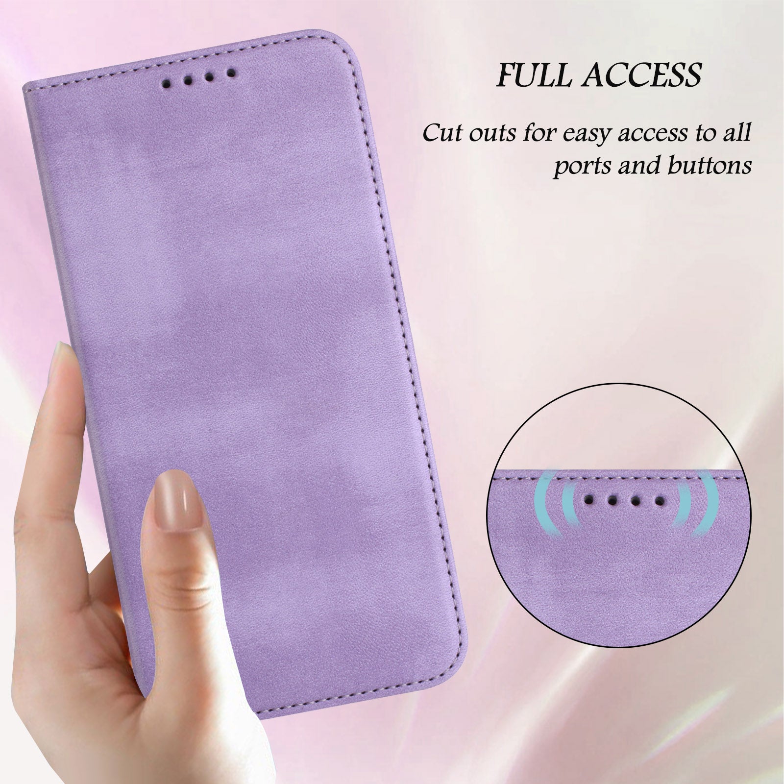 For-Samsung-Galaxy-S26-Edge-Wallet-Cases-Retro-Texture-RFID-Blocking-Leather-Phone-Cover-Light-Purple