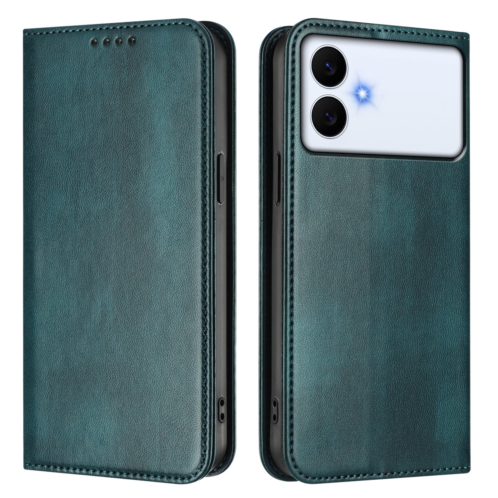 For-Samsung-Galaxy-S26-Edge-Wallet-Cases-Retro-Texture-RFID-Blocking-Leather-Phone-Cover-Dark-Green