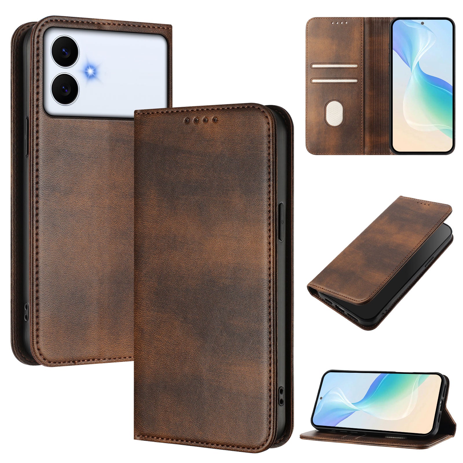 For-Samsung-Galaxy-S26-Edge-Wallet-Cases-Retro-Texture-RFID-Blocking-Leather-Phone-Cover-Brown
