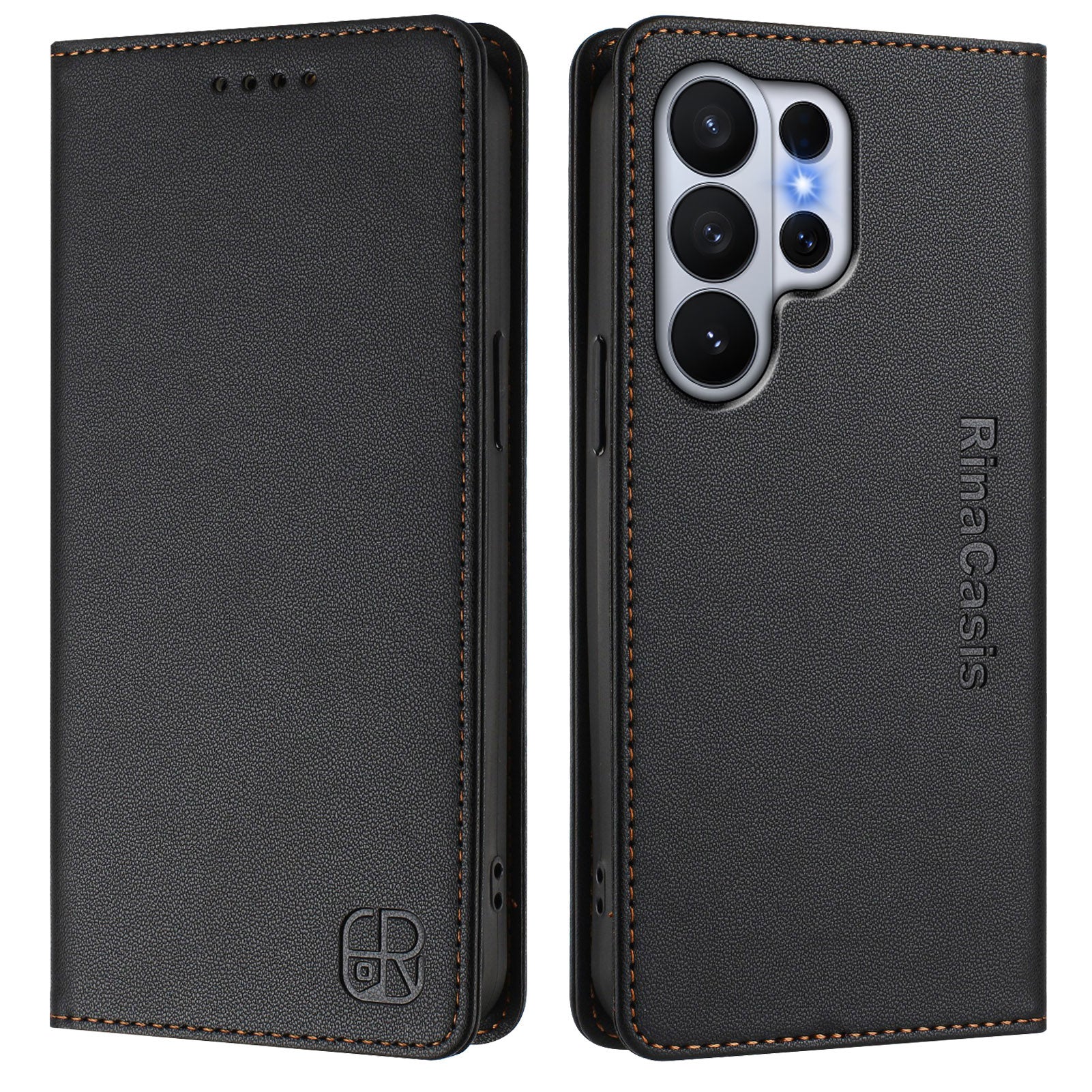 For-Samsung-Galaxy-S26-Ultra-Leather-Case-RINACASIS-RC01-Phone-Cover-with-RFID-Blocking-Wallet-Stand-Black