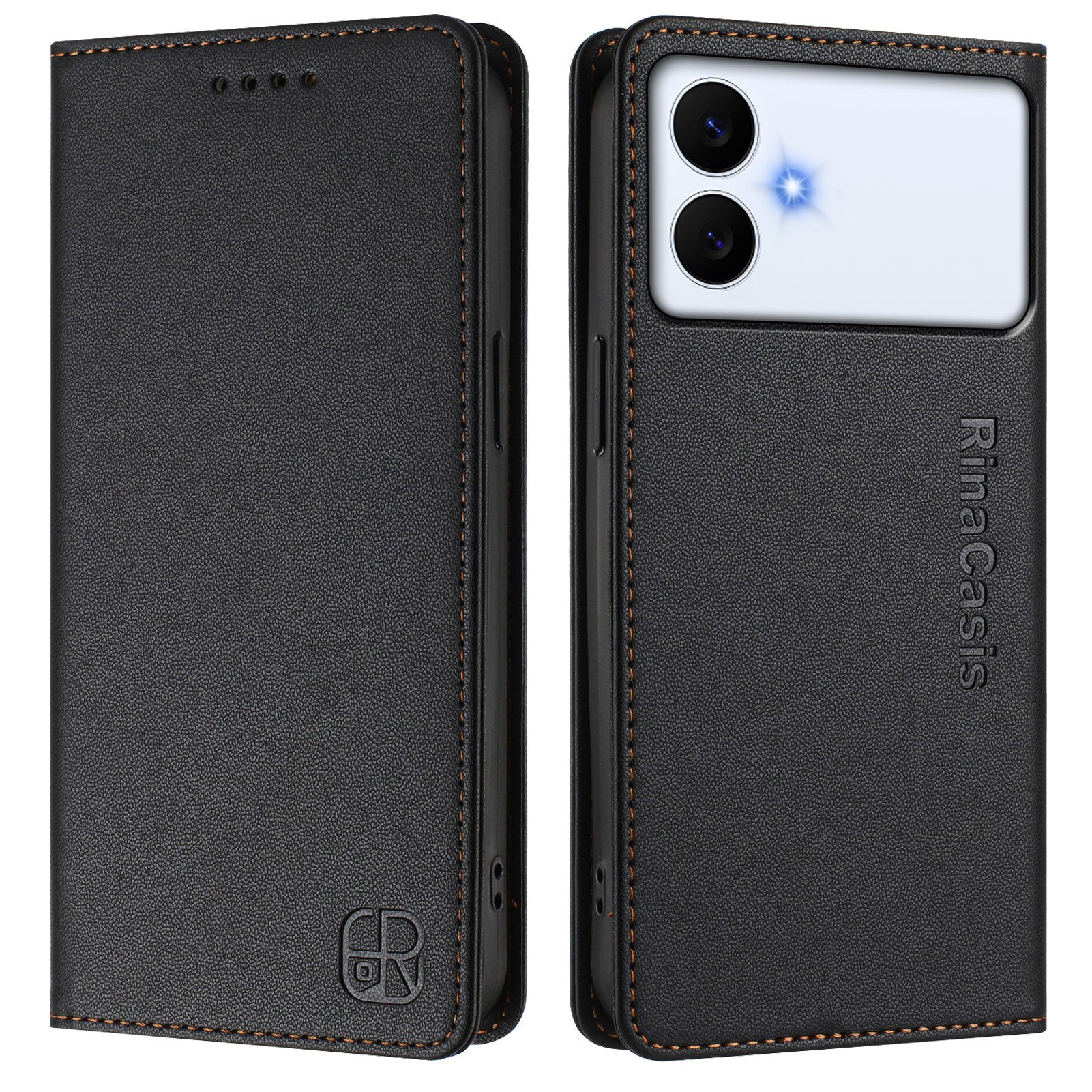 For-Samsung-Galaxy-S26-Edge-Leather-Case-RINACASIS-RC01-Phone-Cover-with-RFID-Blocking-Wallet-Stand-Black