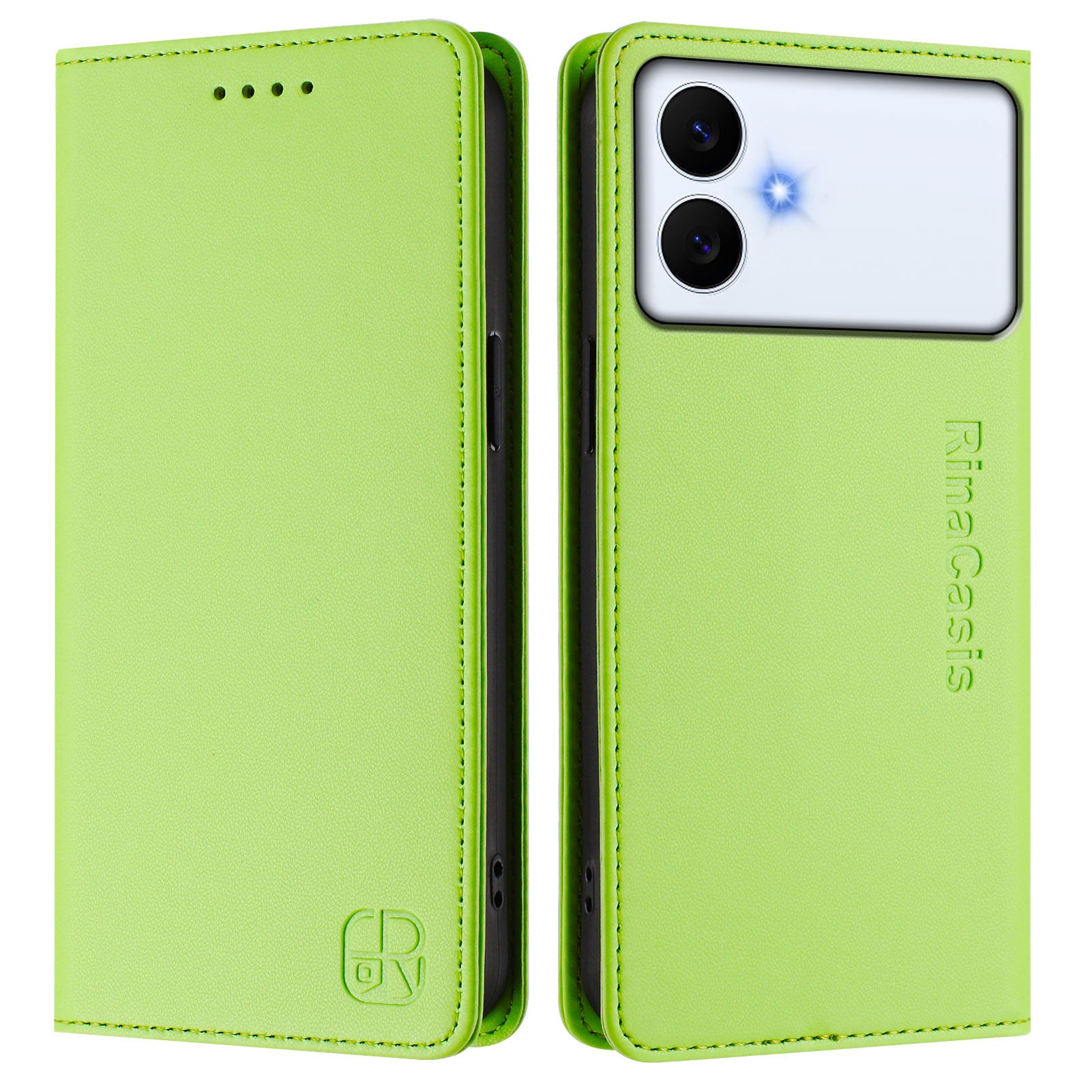 For-Samsung-Galaxy-S26-Edge-Leather-Case-RINACASIS-RC01-Phone-Cover-with-RFID-Blocking-Wallet-Stand-Green