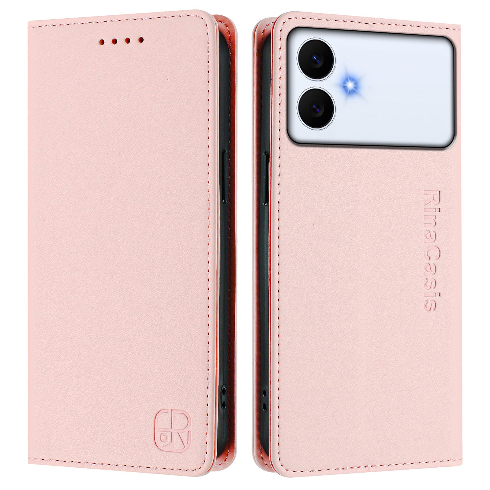 For-Samsung-Galaxy-S26-Edge-Leather-Case-RINACASIS-RC01-Phone-Cover-with-RFID-Blocking-Wallet-Stand-Pink