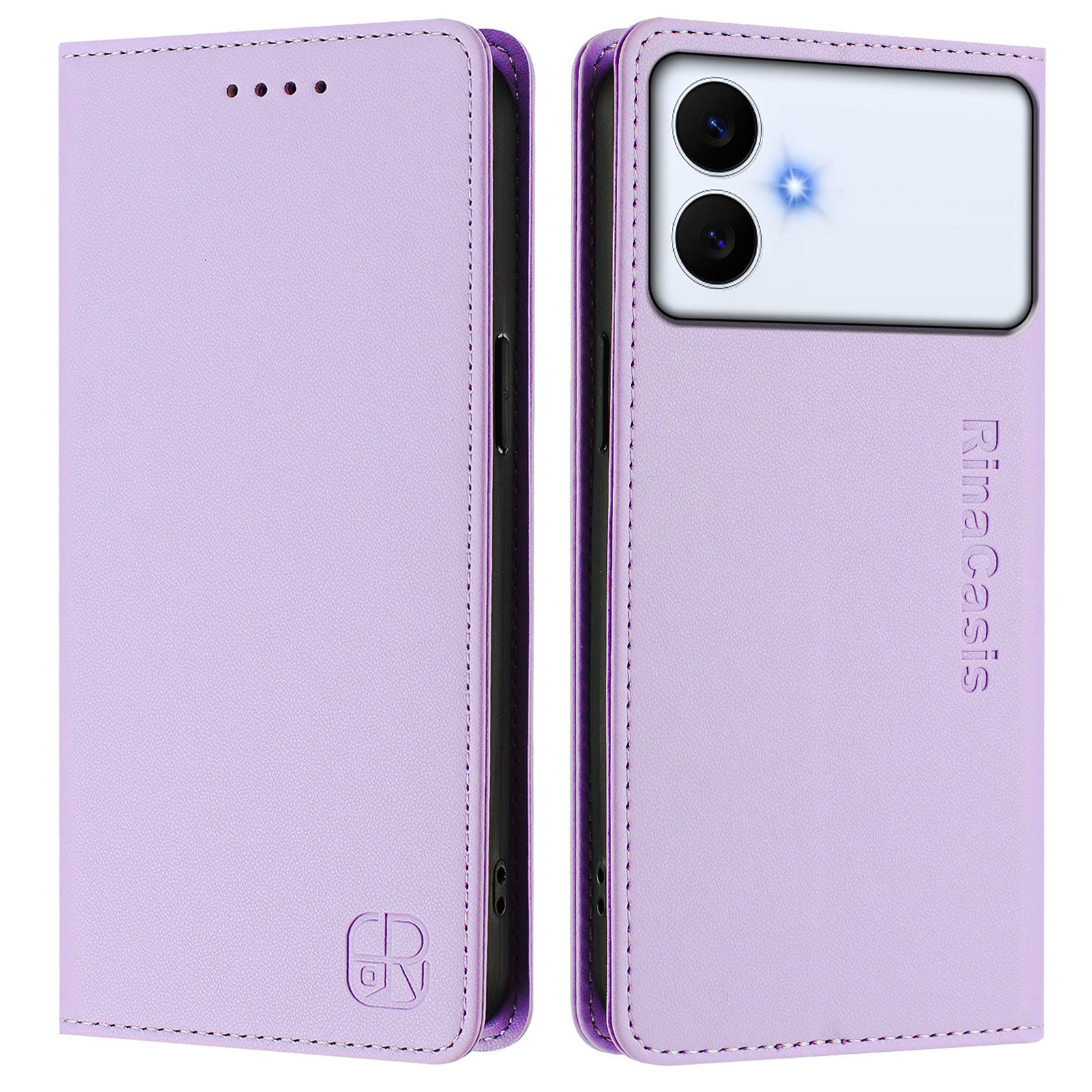 For-Samsung-Galaxy-S26-Edge-Leather-Case-RINACASIS-RC01-Phone-Cover-with-RFID-Blocking-Wallet-Stand-Light-Purple