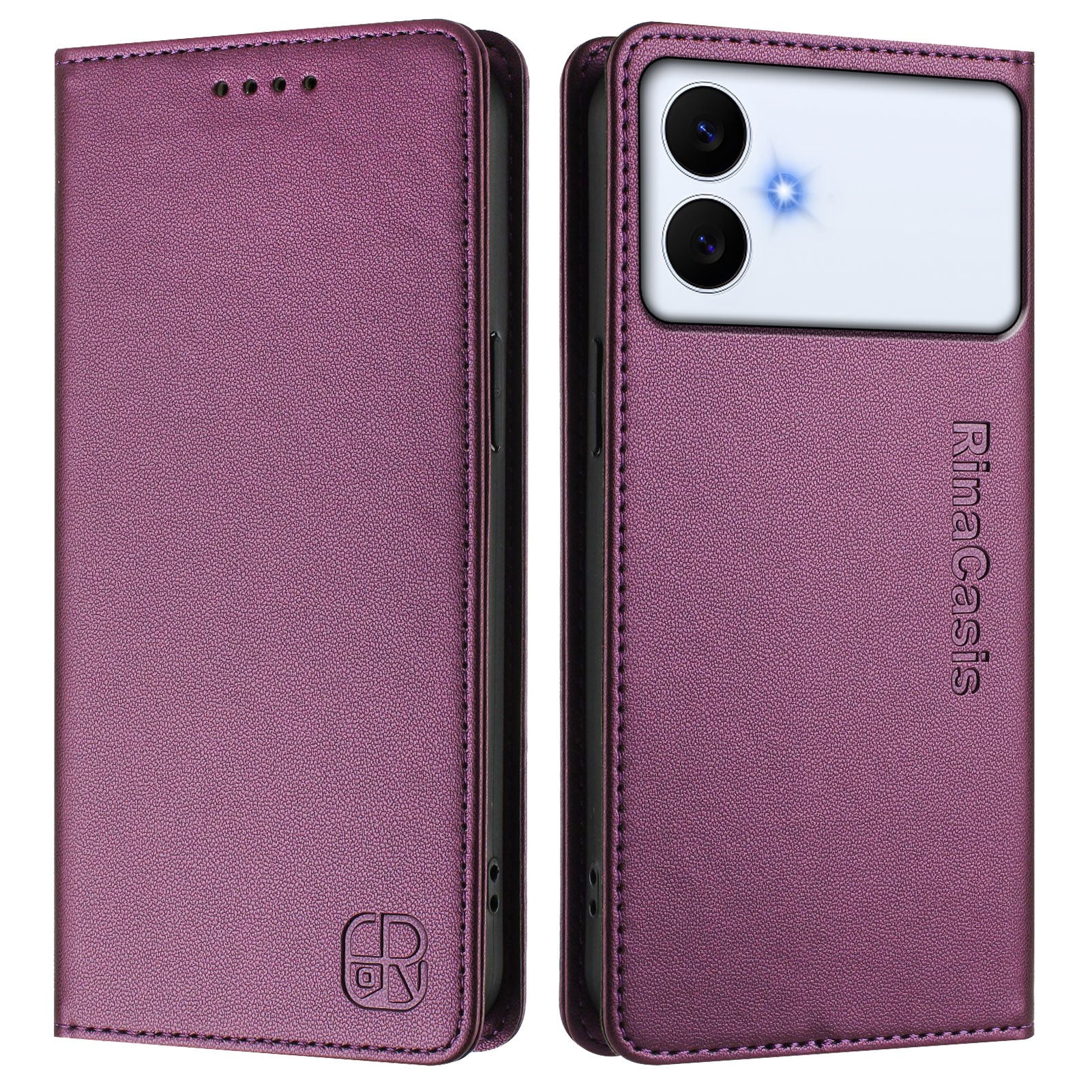 For-Samsung-Galaxy-S26-Edge-Leather-Case-RINACASIS-RC01-Phone-Cover-with-RFID-Blocking-Wallet-Stand-Violet