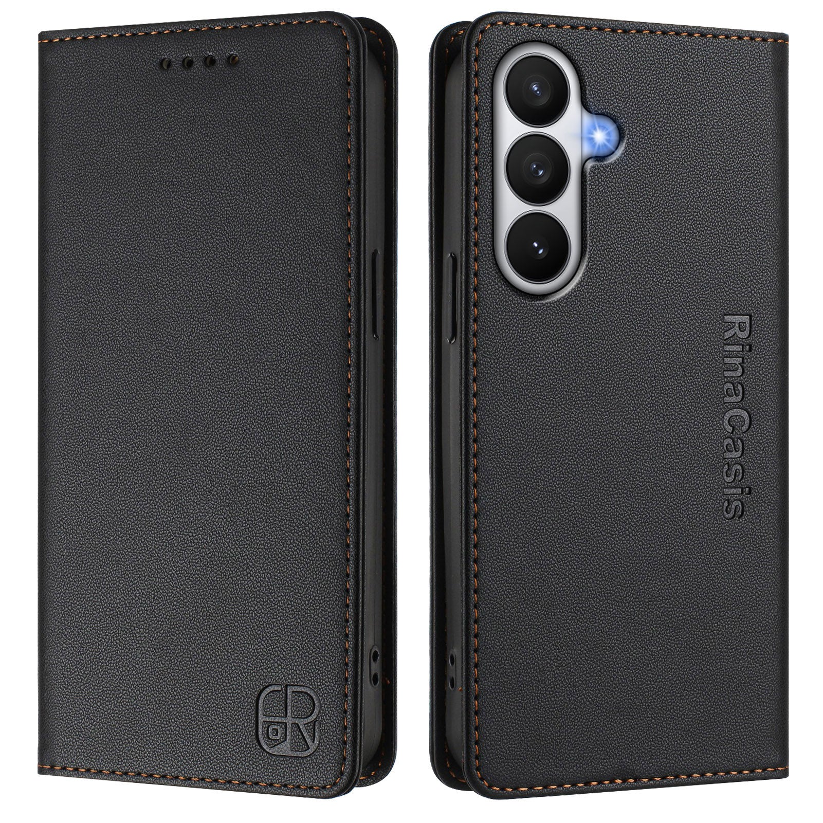 For-Samsung-Galaxy-S26-/-S26-Pro-Leather-Case-RINACASIS-RC01-Phone-Cover-with-RFID-Blocking-Wallet-Stand-Black