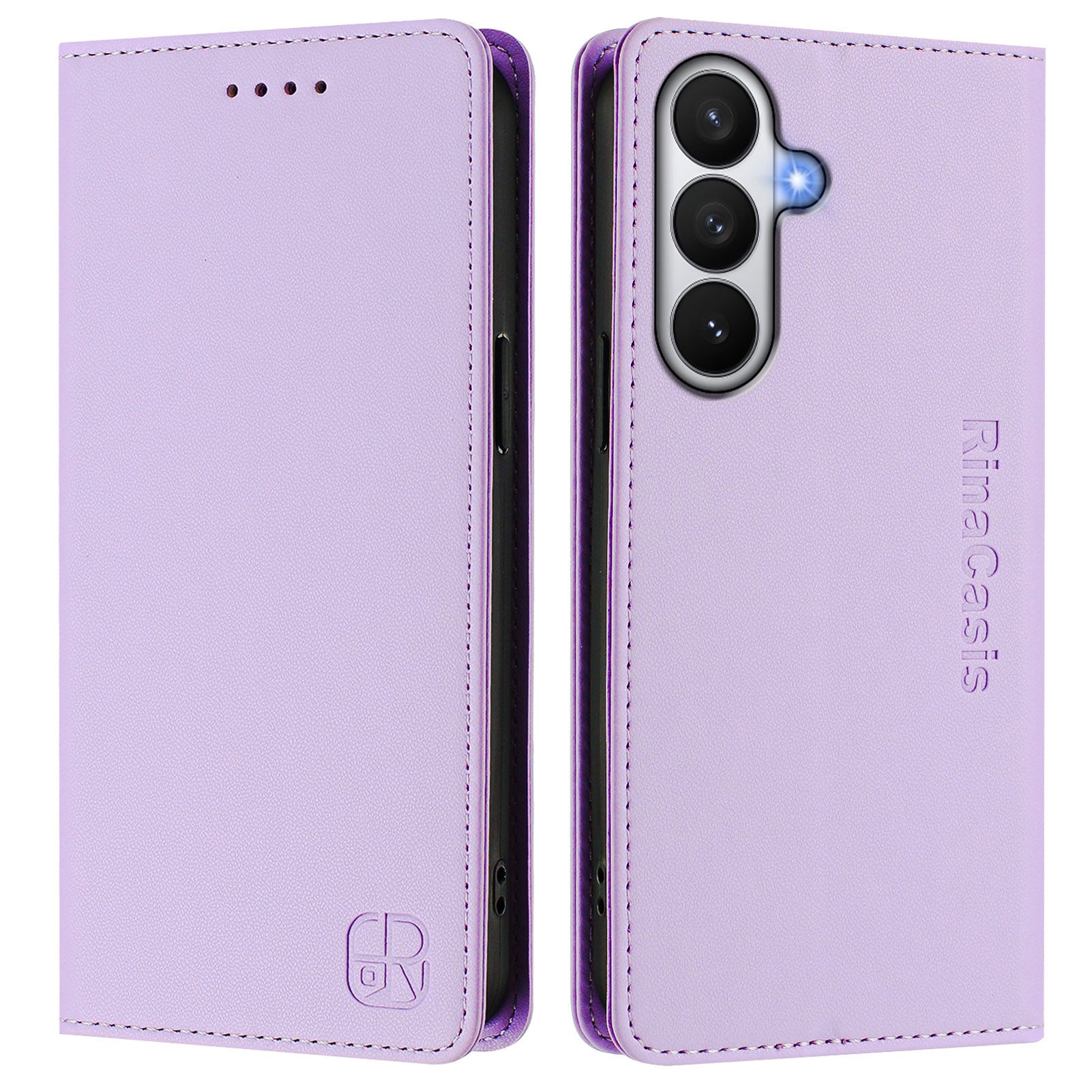 For-Samsung-Galaxy-S26-/-S26-Pro-Leather-Case-RINACASIS-RC01-Phone-Cover-with-RFID-Blocking-Wallet-Stand-Light-Purple