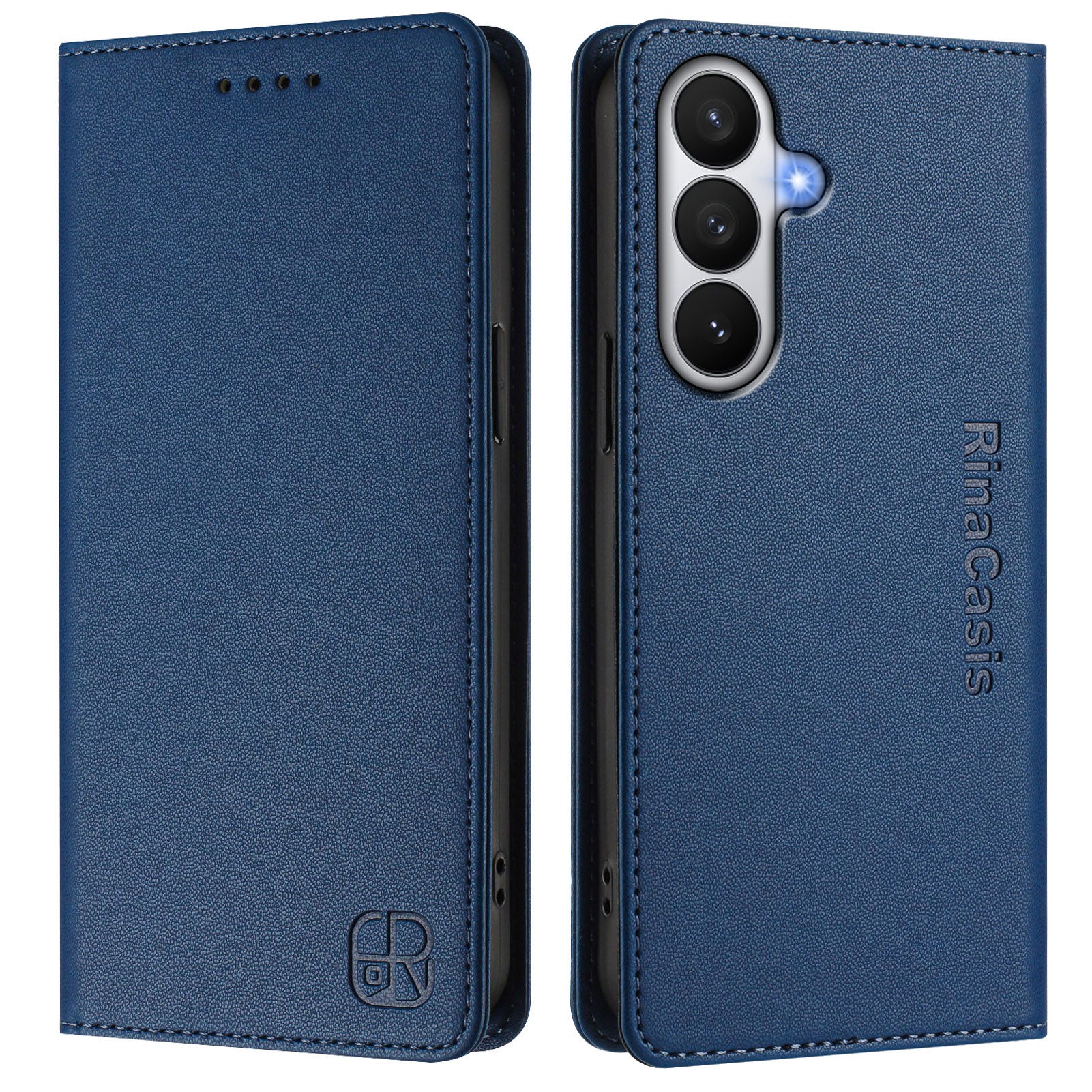 For-Samsung-Galaxy-S26-/-S26-Pro-Leather-Case-RINACASIS-RC01-Phone-Cover-with-RFID-Blocking-Wallet-Stand-Dark-Blue
