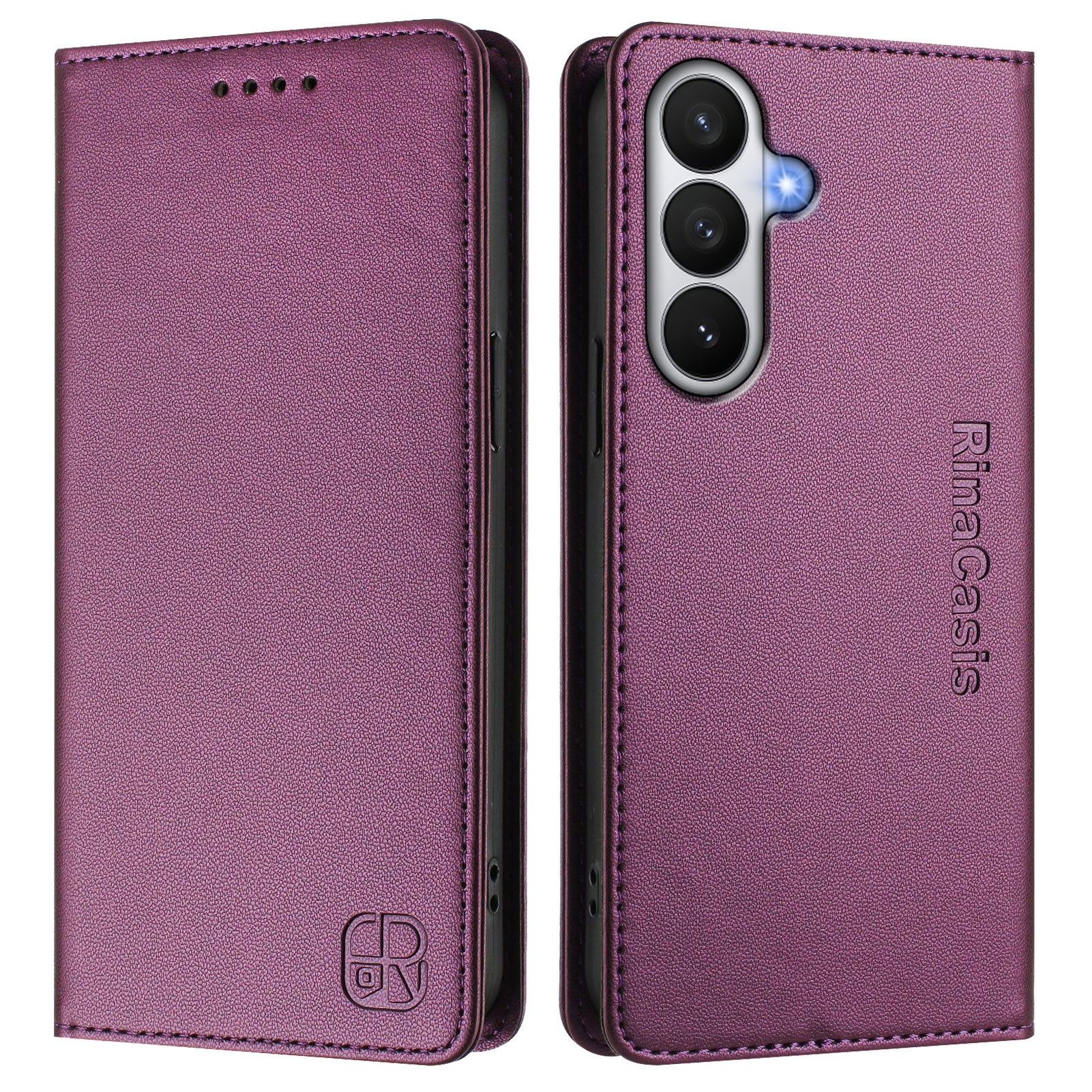 For-Samsung-Galaxy-S26-/-S26-Pro-Leather-Case-RINACASIS-RC01-Phone-Cover-with-RFID-Blocking-Wallet-Stand-Violet